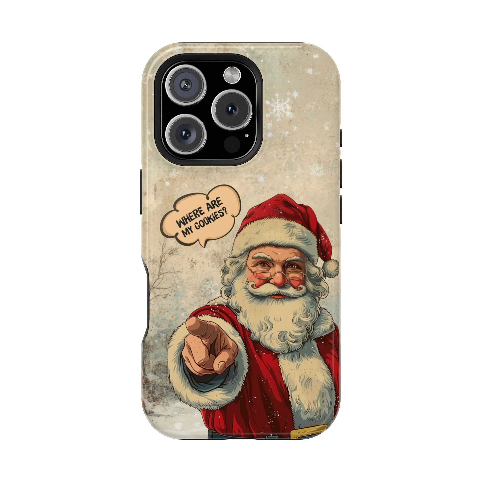 Funny Santa iPhone Case | “Where Are My Cookies?” Christmas Phone Case for iPhone
