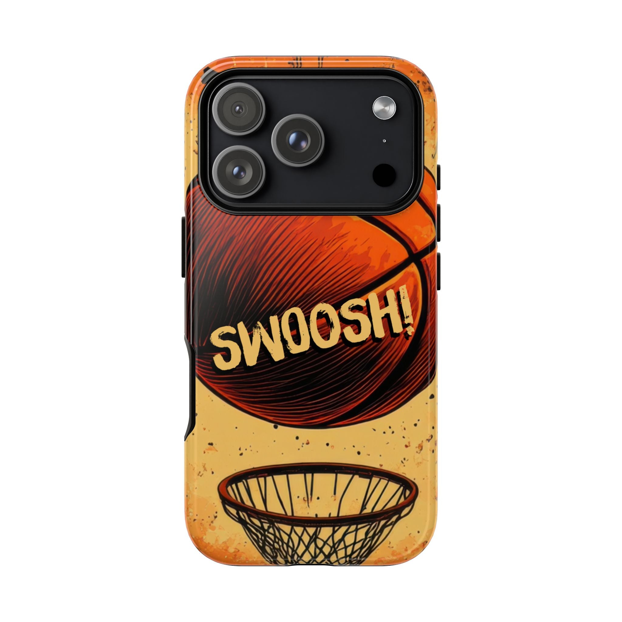 "Swoosh!" Basketball iPhone Case | Retro Sports Phone Cover