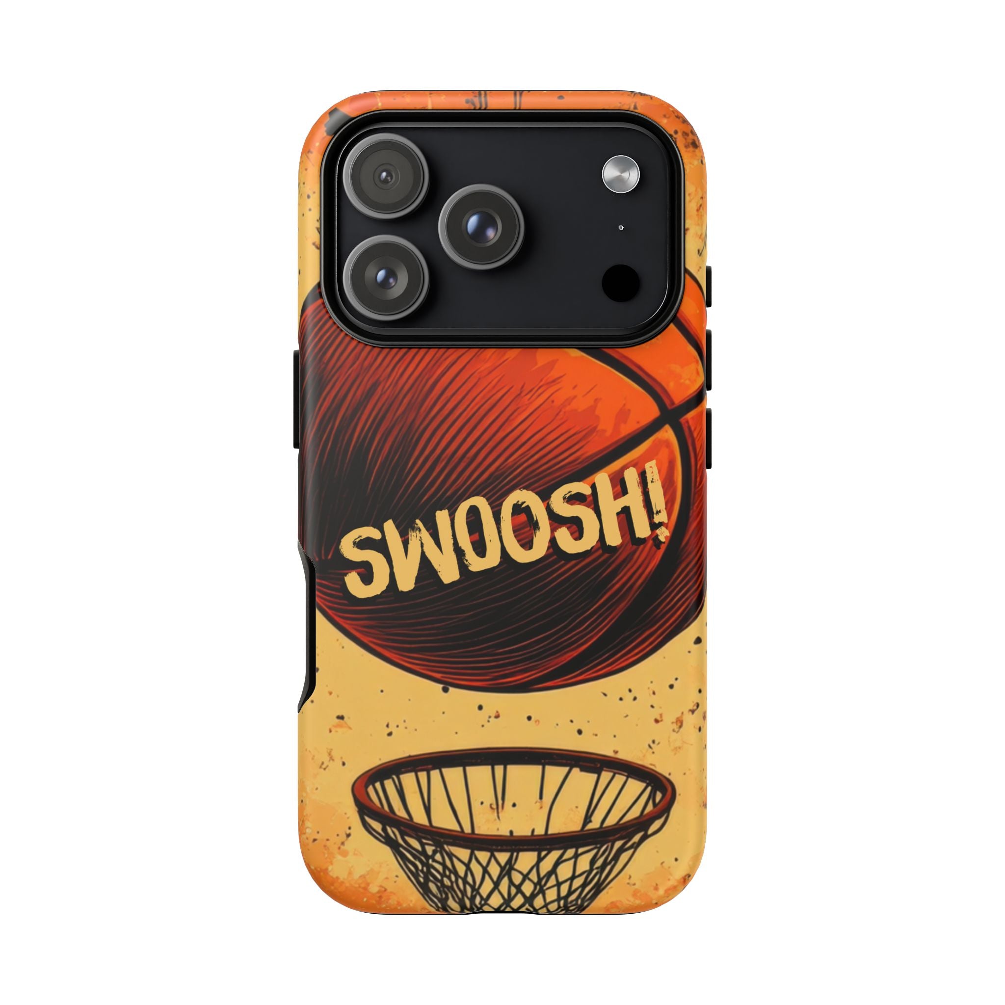"Swoosh!" Basketball iPhone Case | Retro Sports Phone Cover