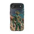 Retro Space Robot iPhone Case | Vintage Sci‑Fi Tough Case