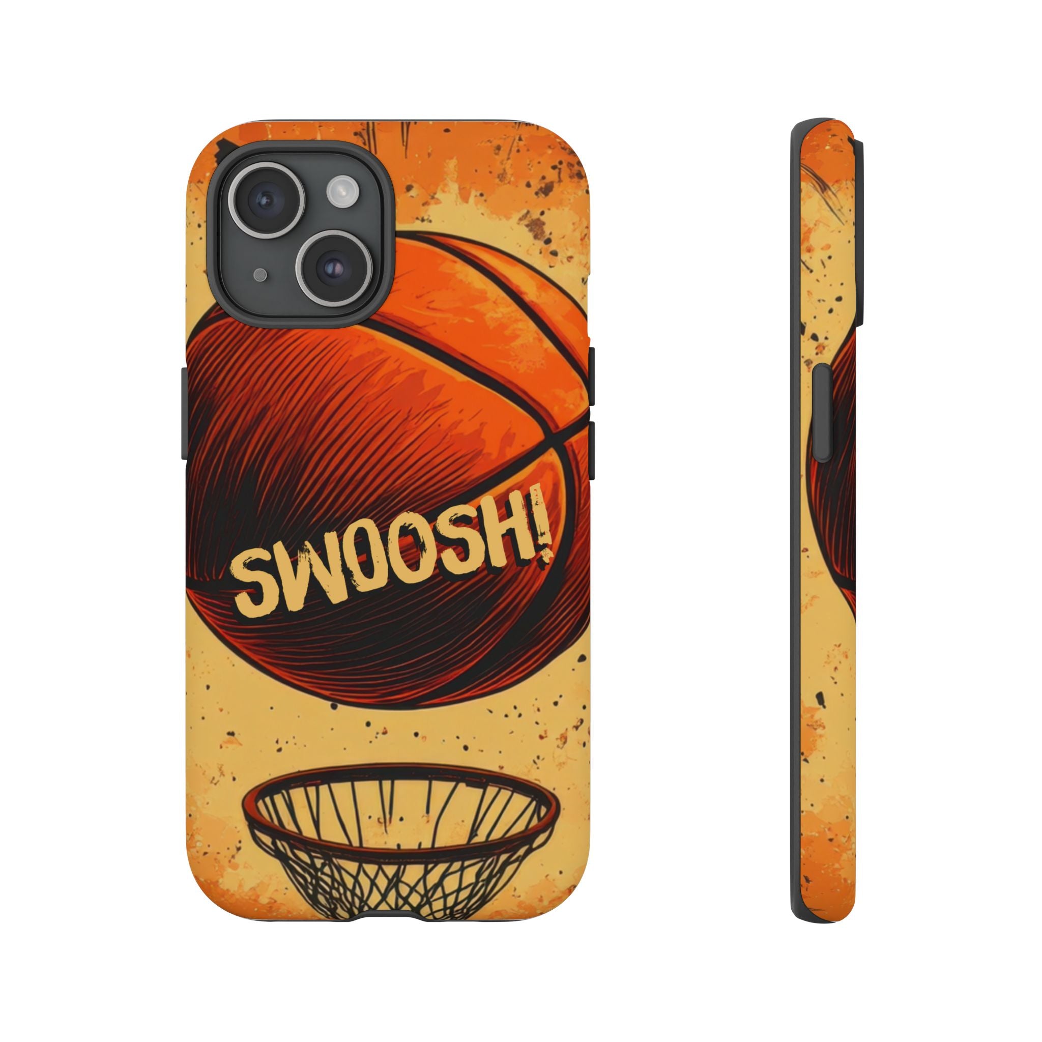 "Swoosh!" Basketball iPhone Case | Retro Sports Phone Cover