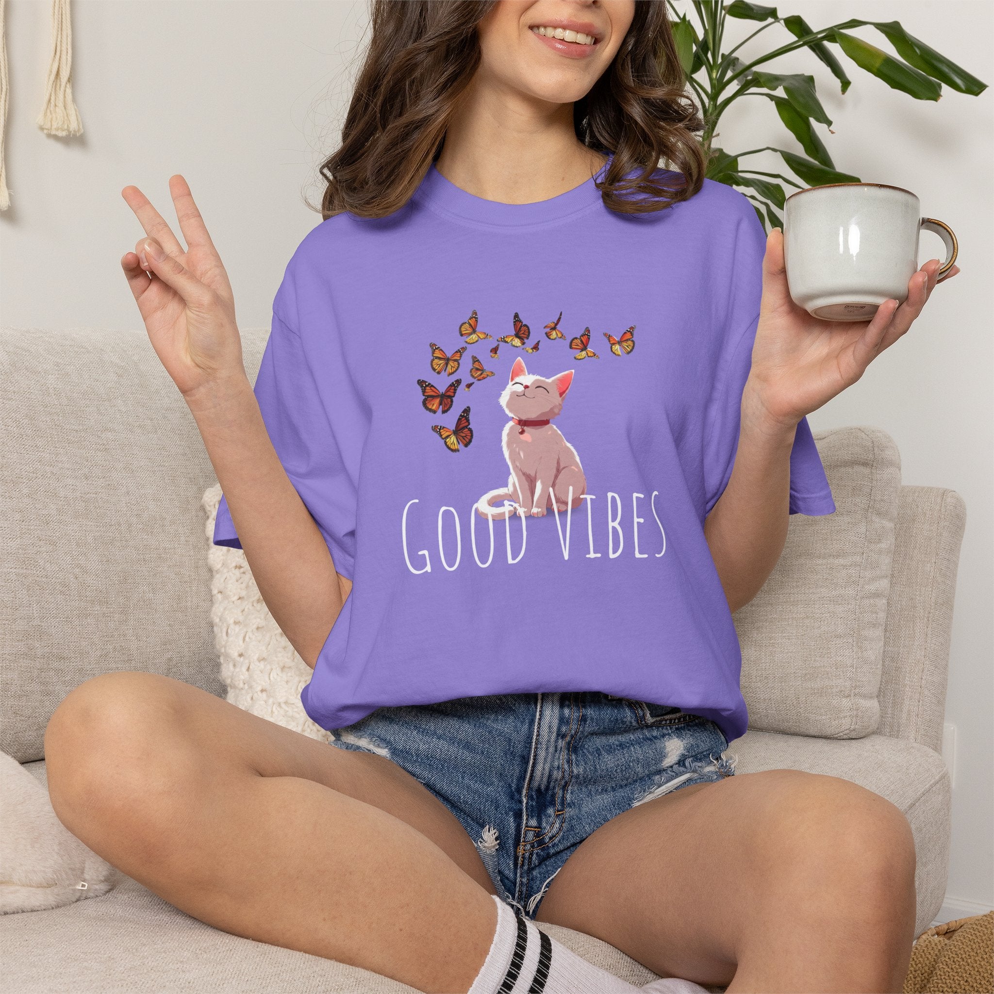 Good Vibes Summer Vacation Shirt for Women | Cute Beach Graphic Tee