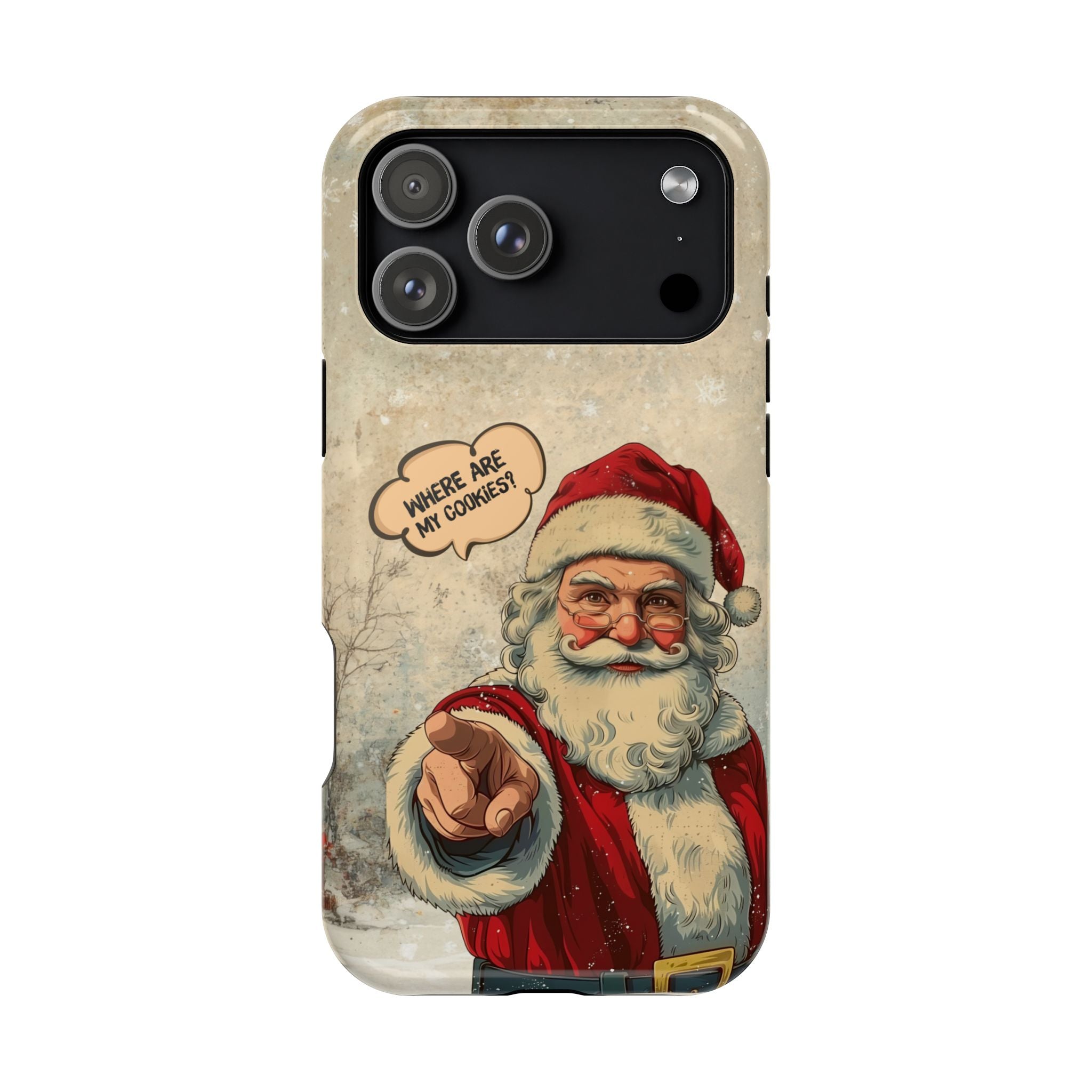 Funny Santa iPhone Case | “Where Are My Cookies?” Christmas Phone Case for iPhone