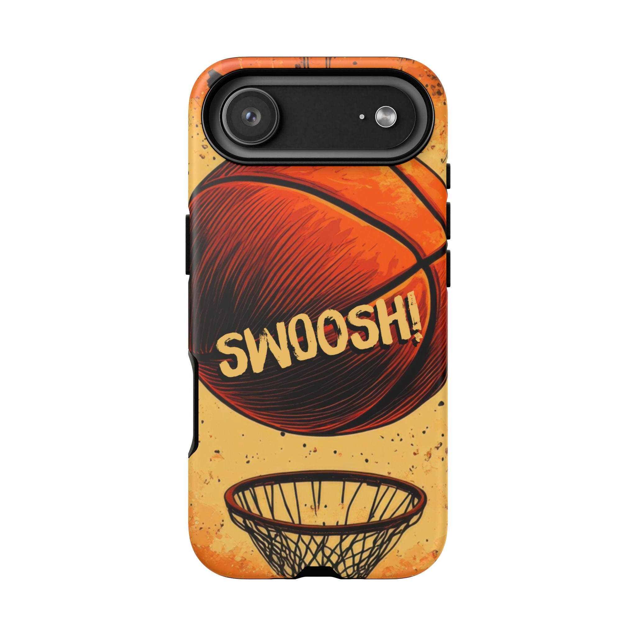 "Swoosh!" Basketball iPhone Case | Retro Sports Phone Cover