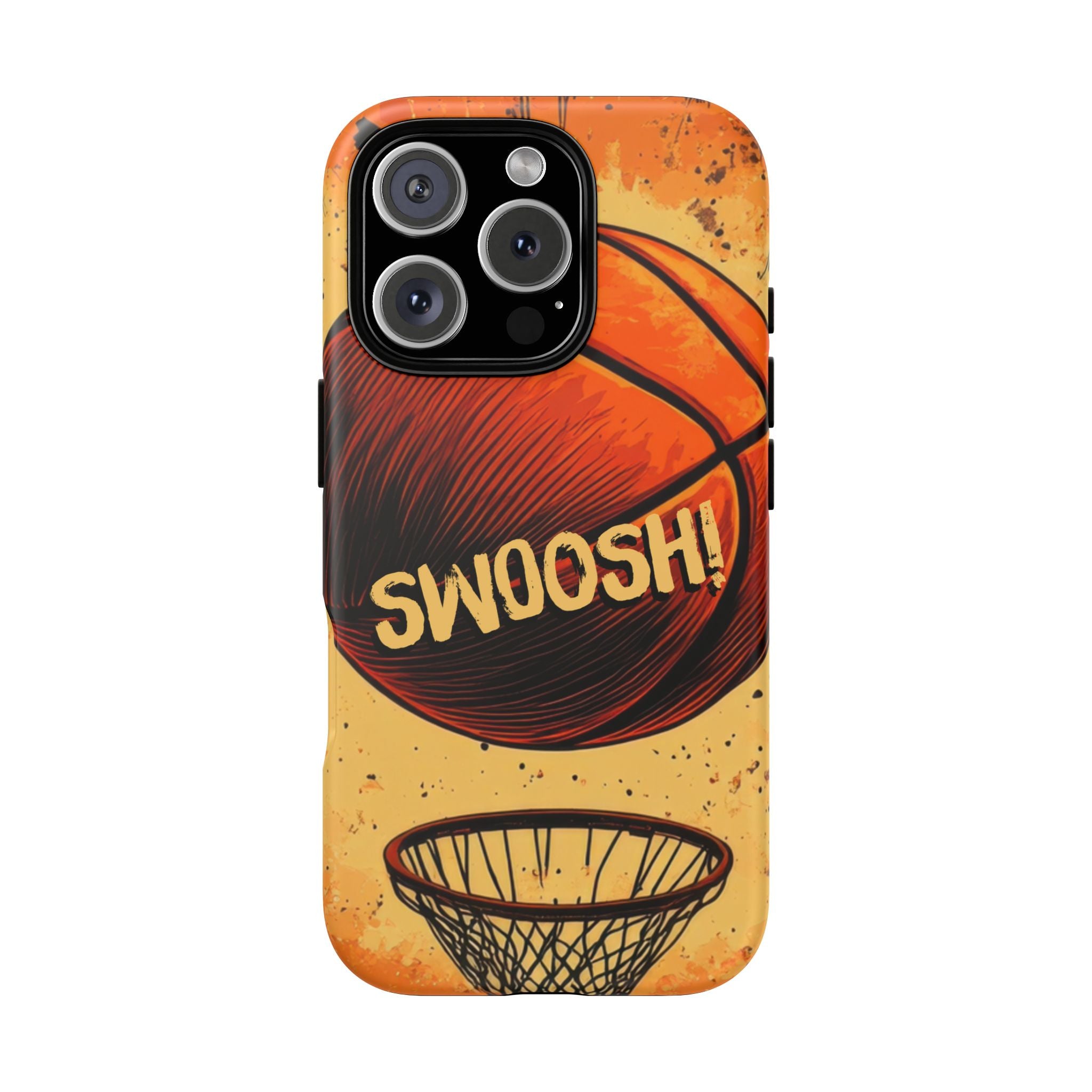 "Swoosh!" Basketball iPhone Case | Retro Sports Phone Cover