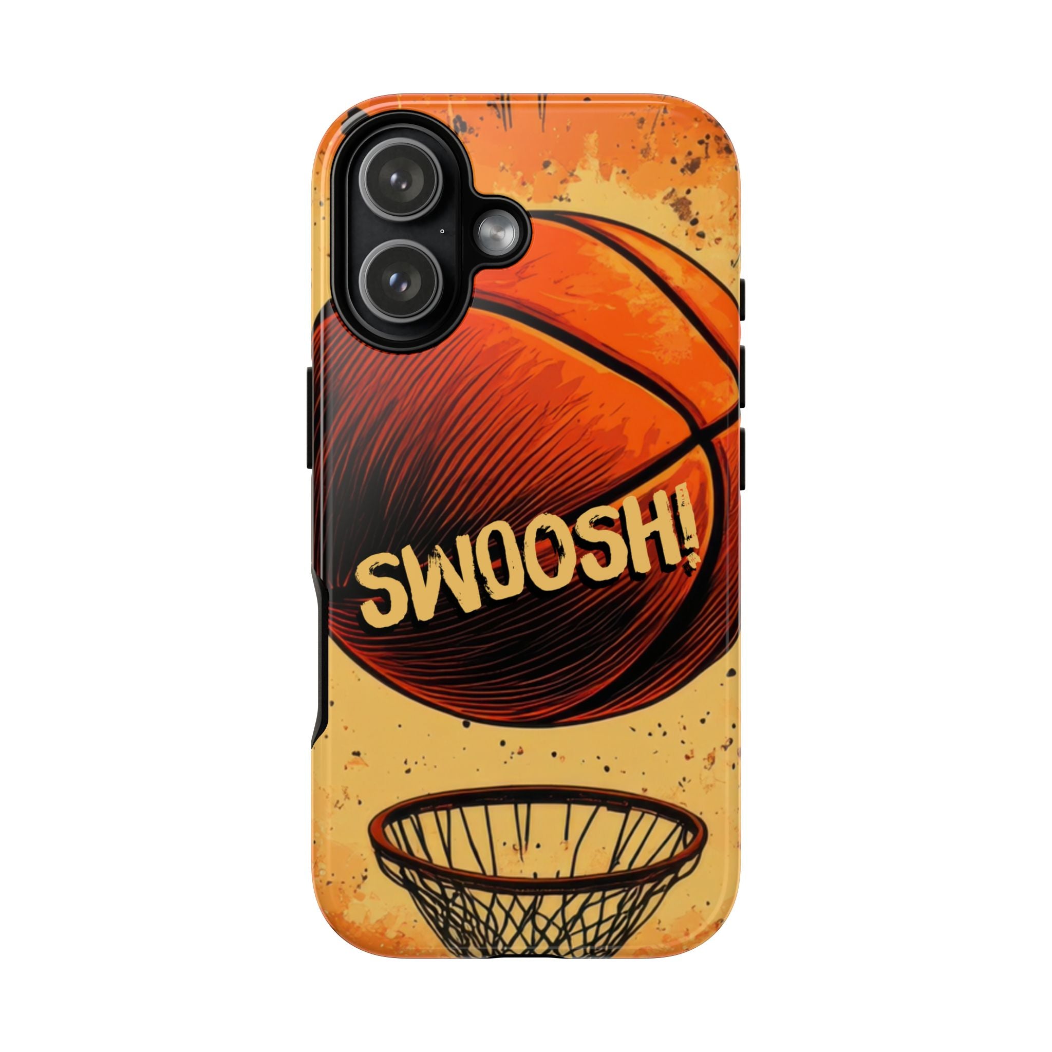 "Swoosh!" Basketball iPhone Case | Retro Sports Phone Cover