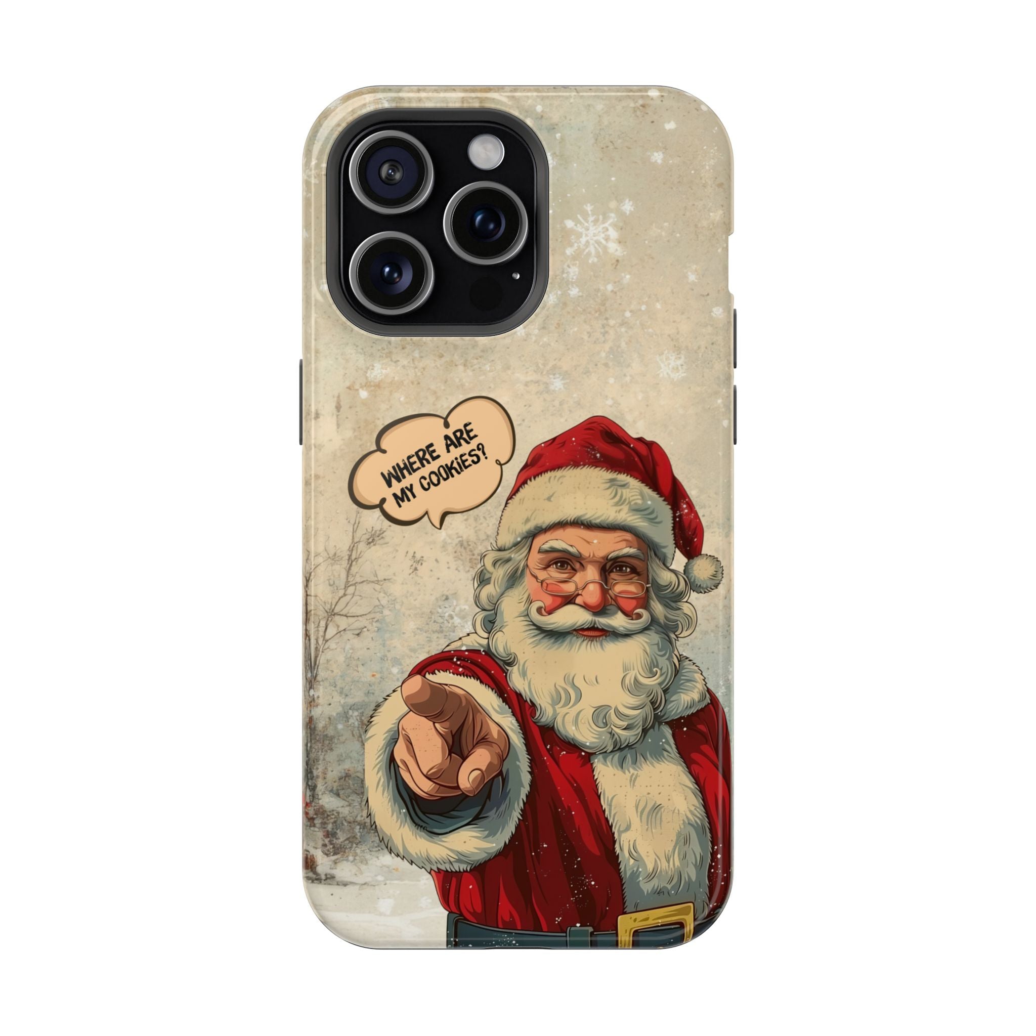 Funny Santa iPhone Case | “Where Are My Cookies?” Christmas Phone Case for iPhone