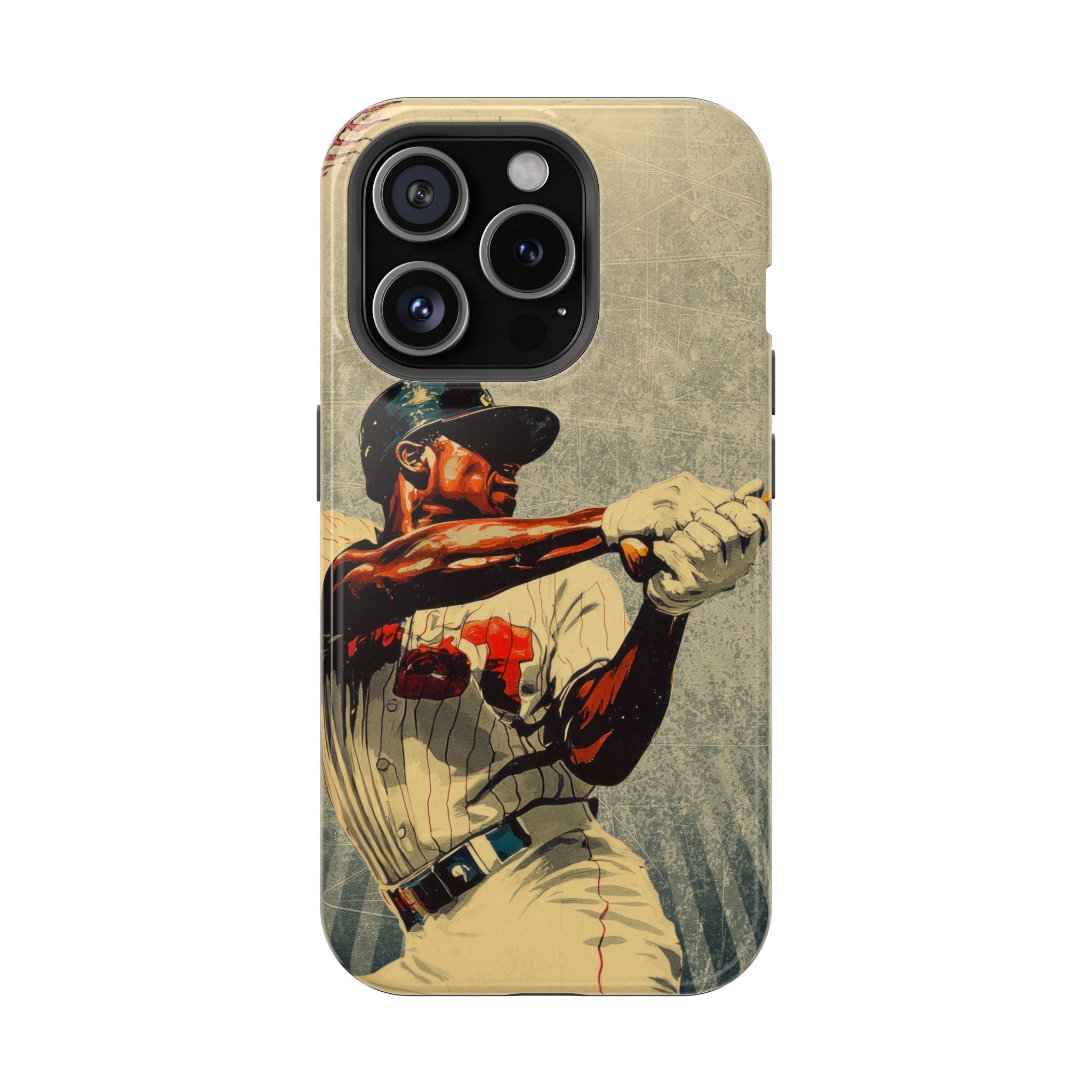 Vintage Baseball Batter iPhone Case | Magnetic Impact-Resistant