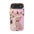 Cute Anime Cat Butterfly iPhone Case | Aesthetic Pink Cover