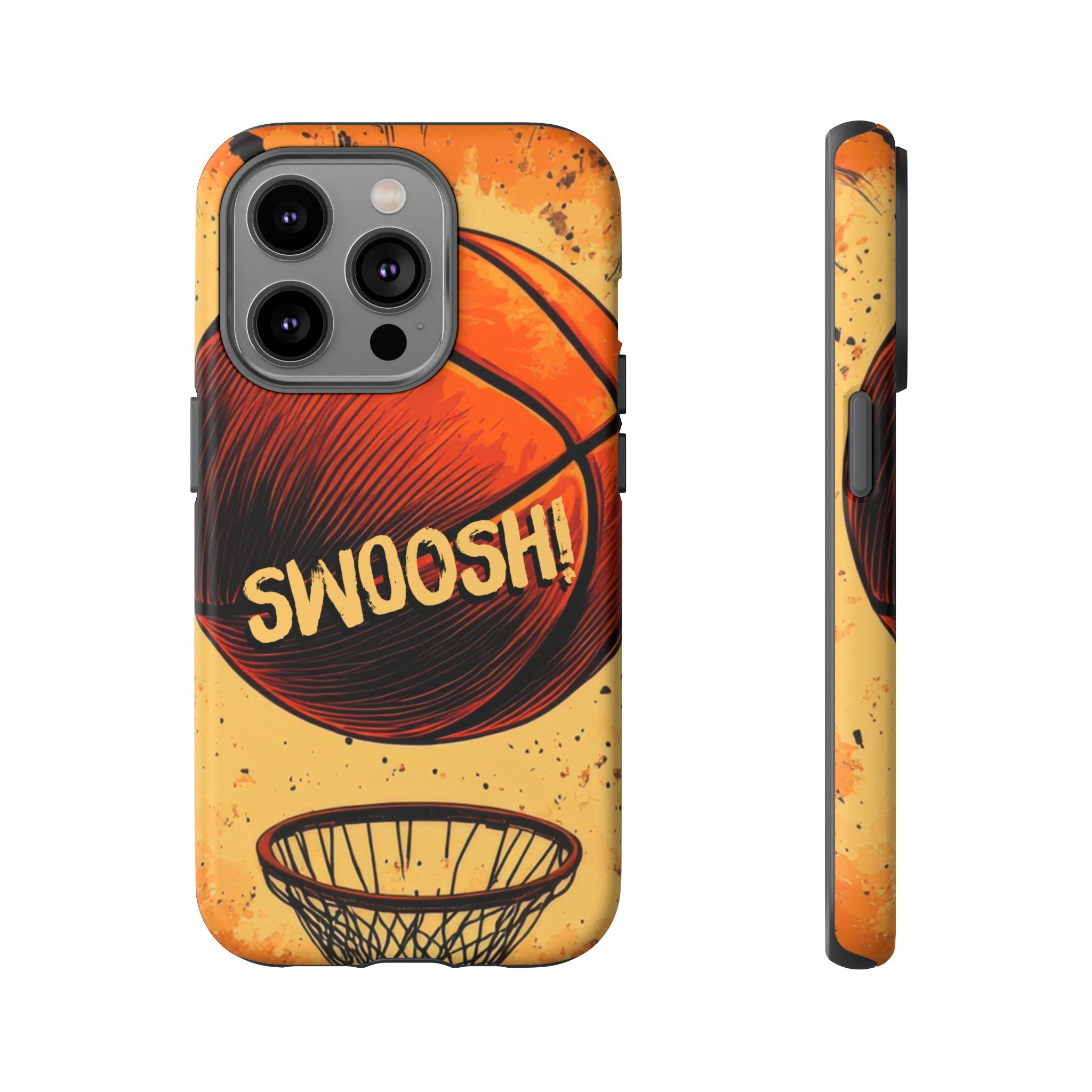 "Swoosh!" Basketball iPhone Case | Retro Sports Phone Cover