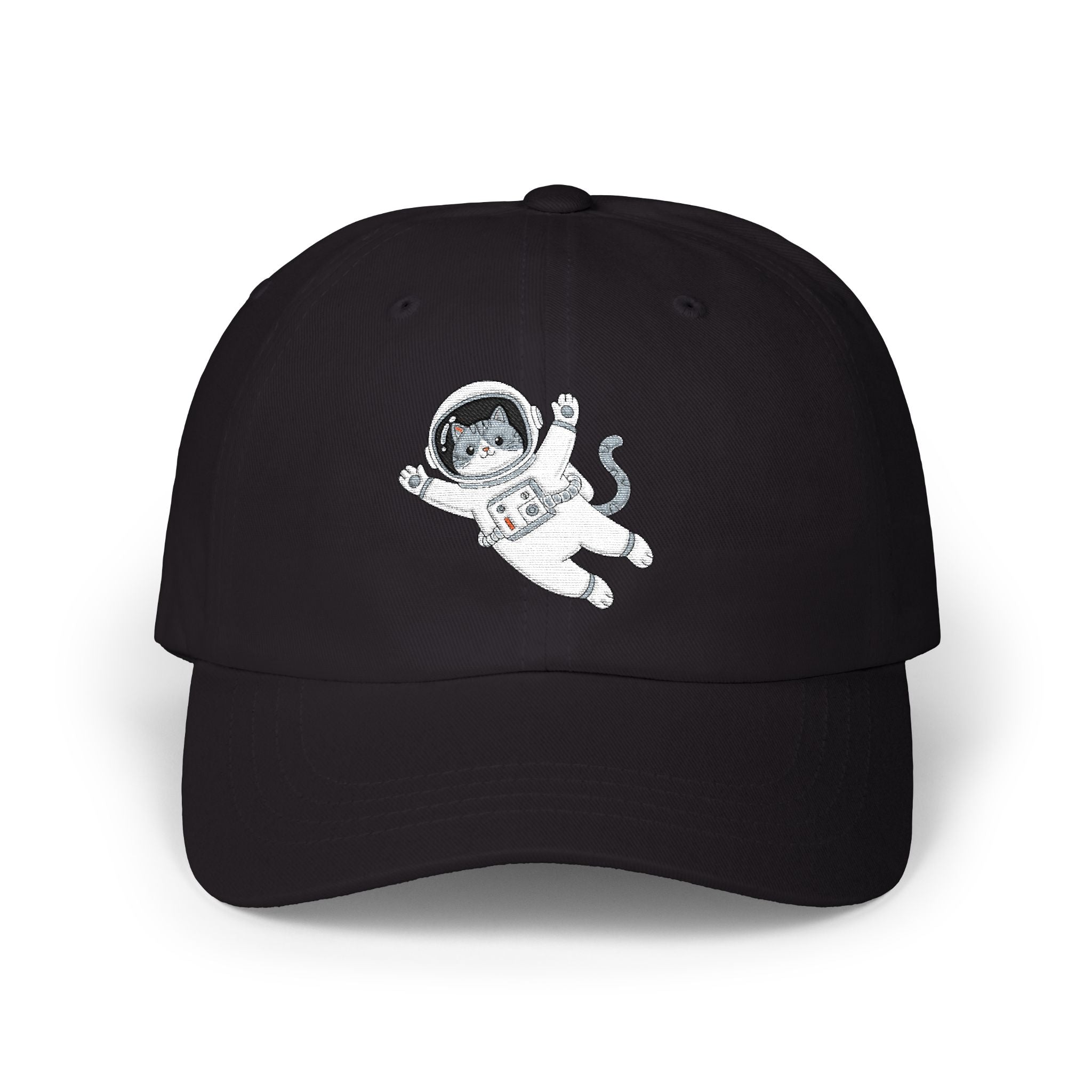 Astronaut Cat Dad Cap | Embroidered Space Cat Baseball Hat