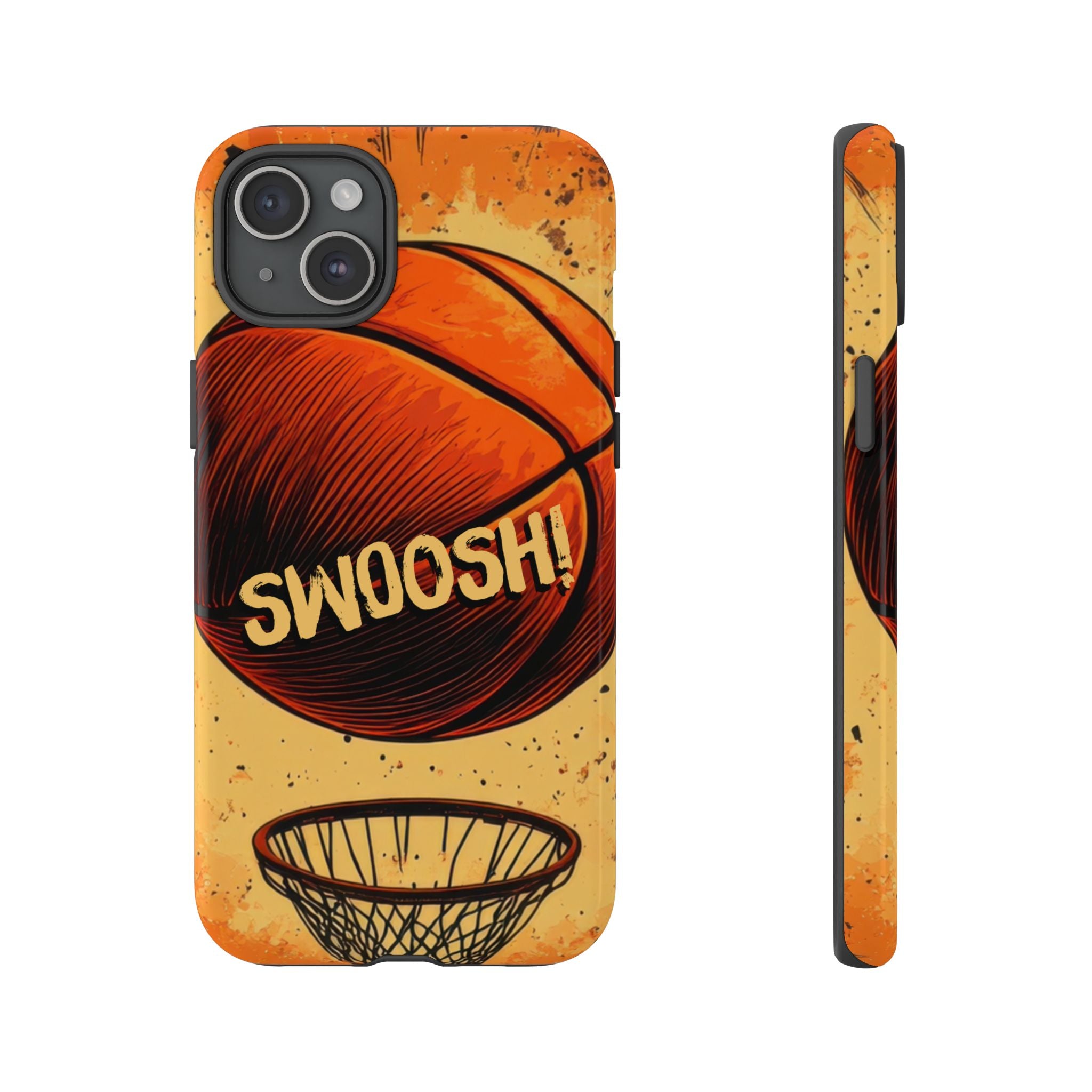"Swoosh!" Basketball iPhone Case | Retro Sports Phone Cover