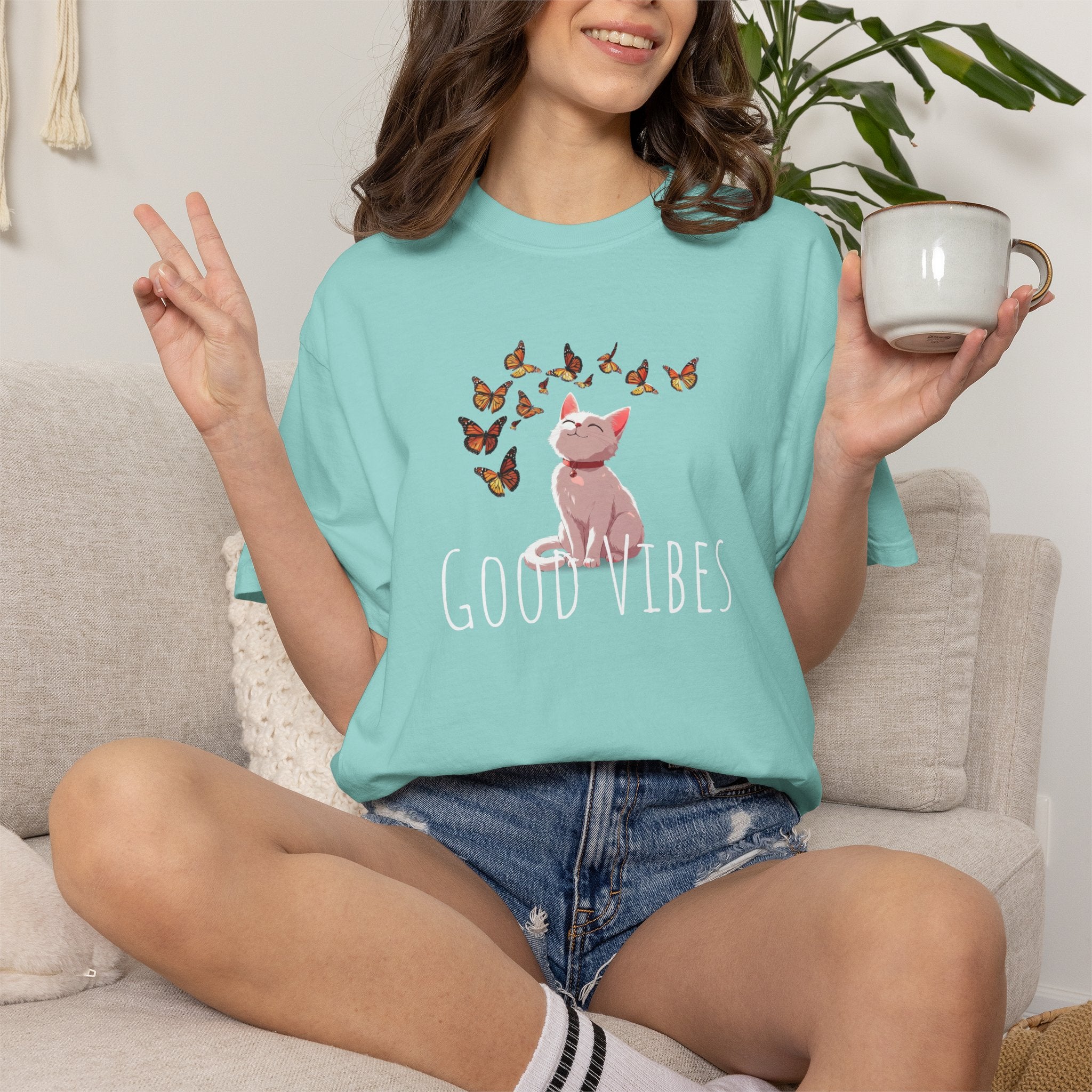 Good Vibes Summer Vacation Shirt for Women | Cute Beach Graphic Tee
