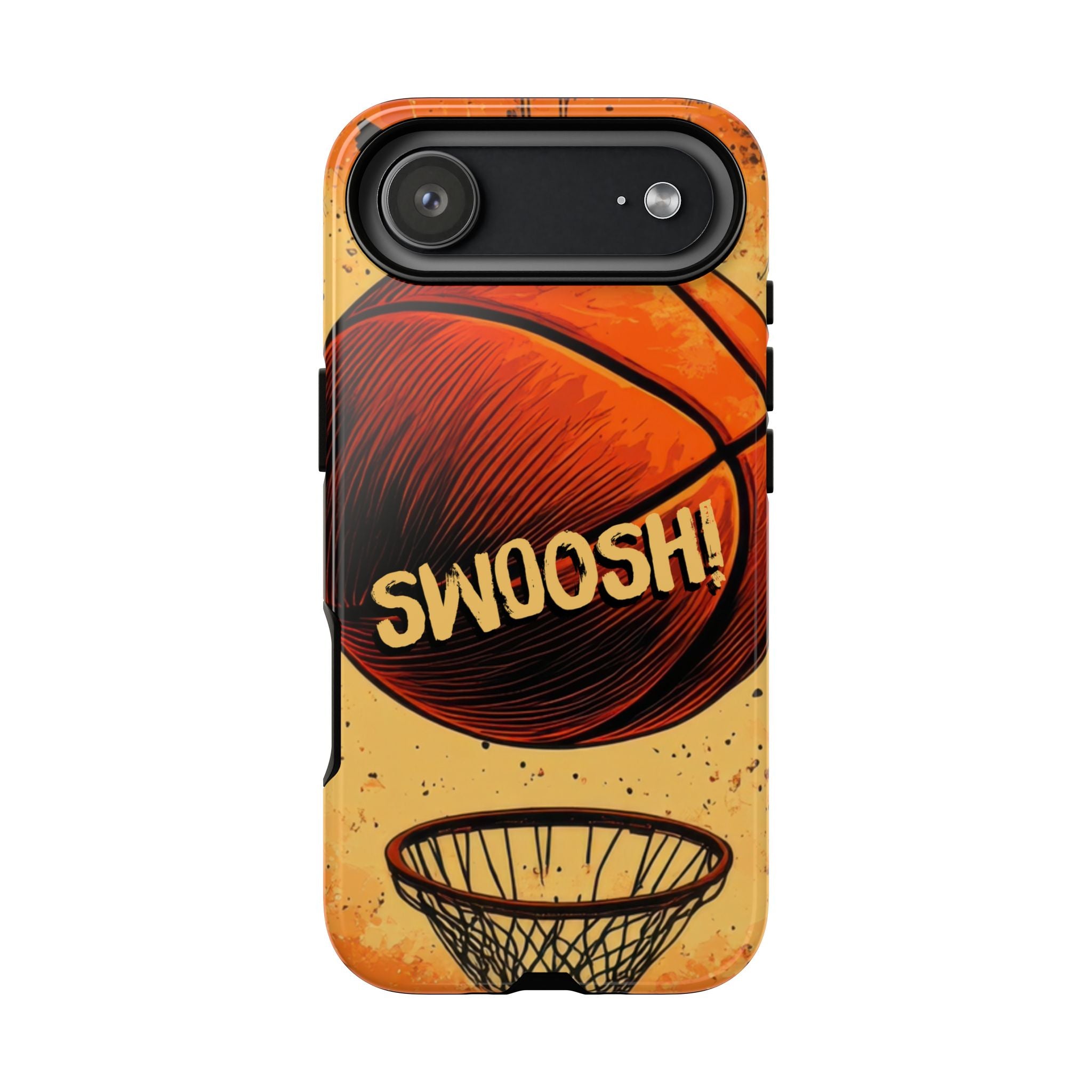 "Swoosh!" Basketball iPhone Case | Retro Sports Phone Cover