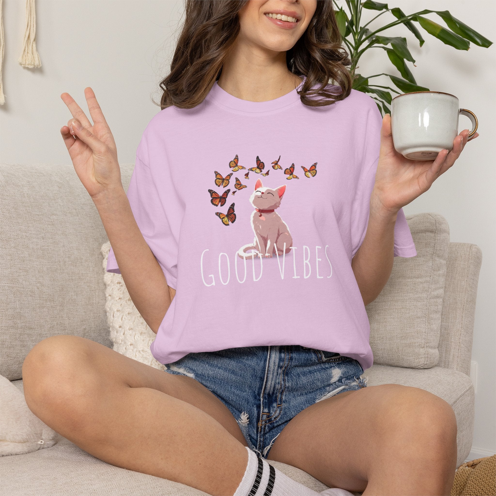 Good Vibes Summer Vacation Shirt for Women | Cute Beach Graphic Tee