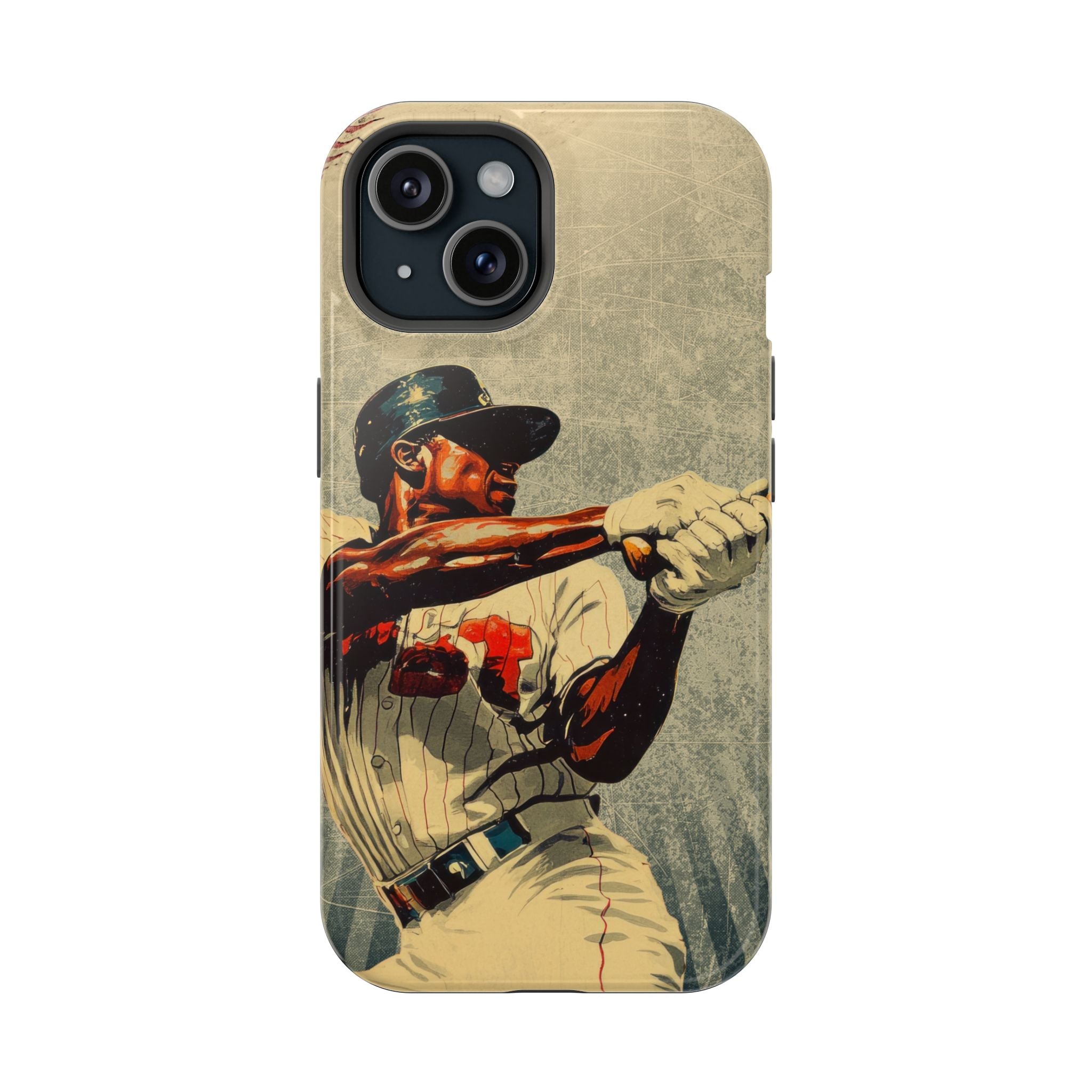 Vintage Baseball Batter iPhone Case | Magnetic Impact-Resistant
