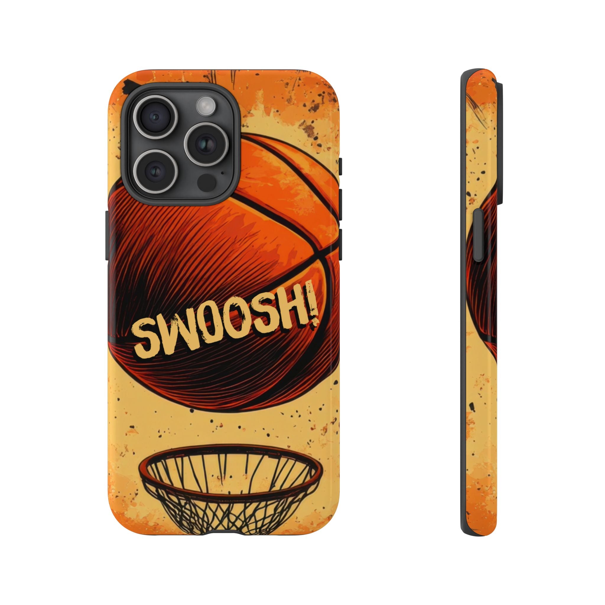 "Swoosh!" Basketball iPhone Case | Retro Sports Phone Cover