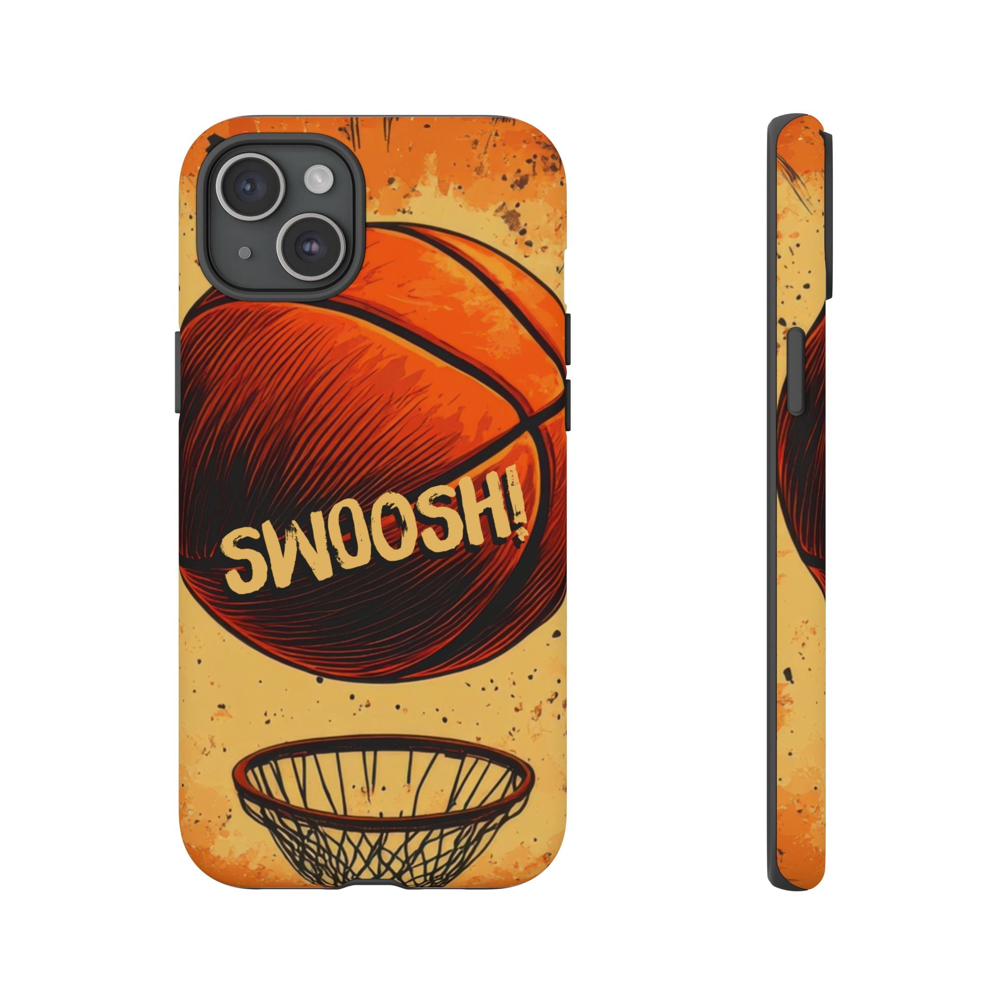 "Swoosh!" Basketball iPhone Case | Retro Sports Phone Cover