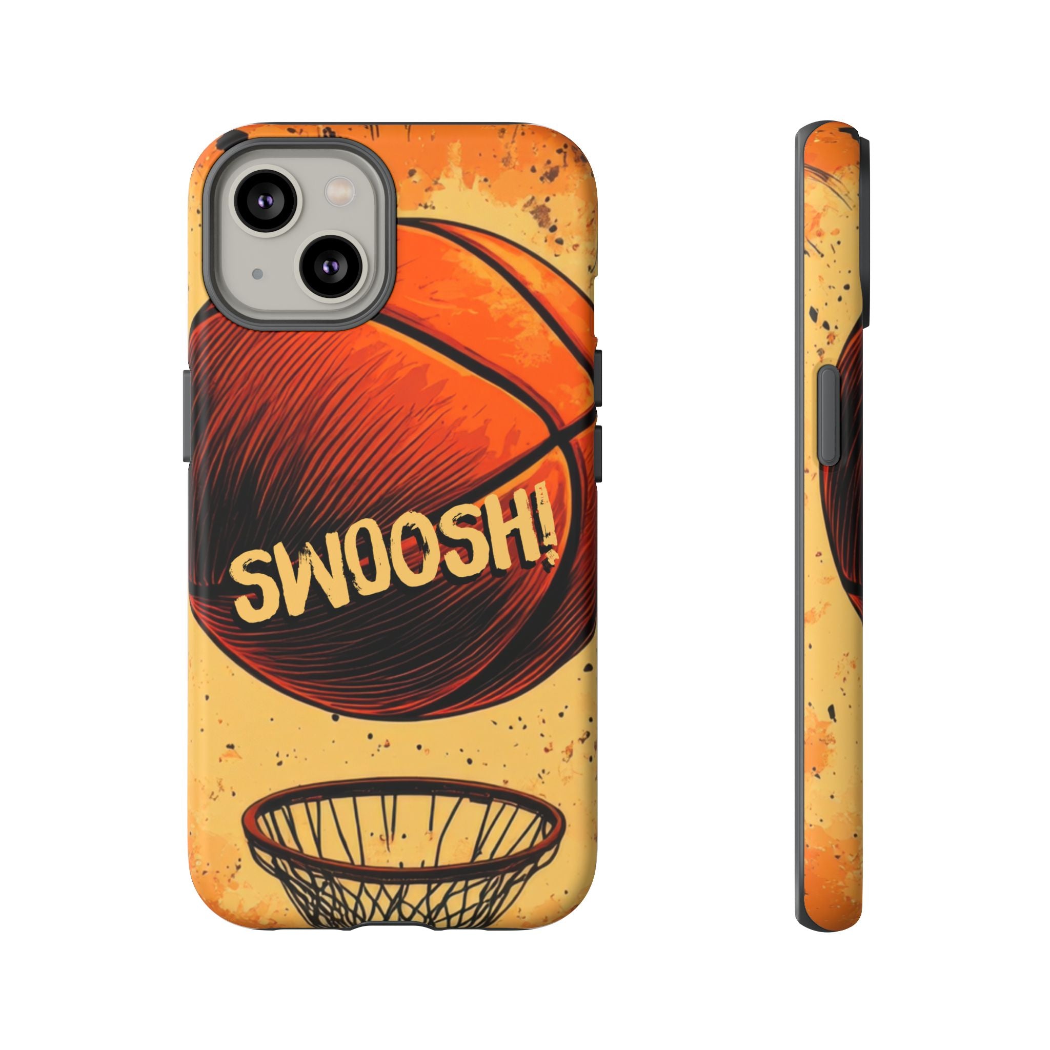 "Swoosh!" Basketball iPhone Case | Retro Sports Phone Cover