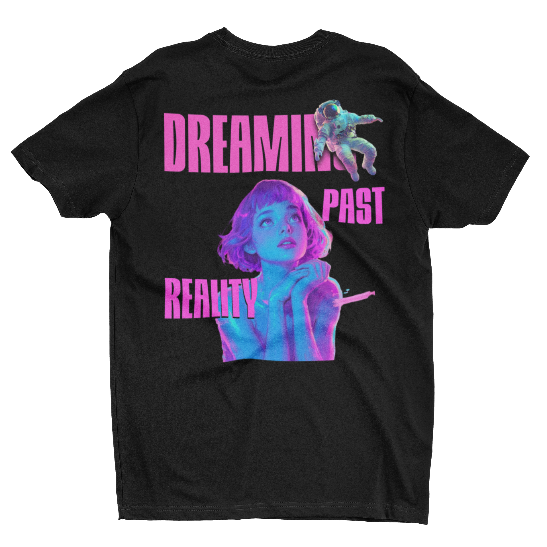 'Dreaming Past Reality' Aesthetic Space Girl Graphic Tee