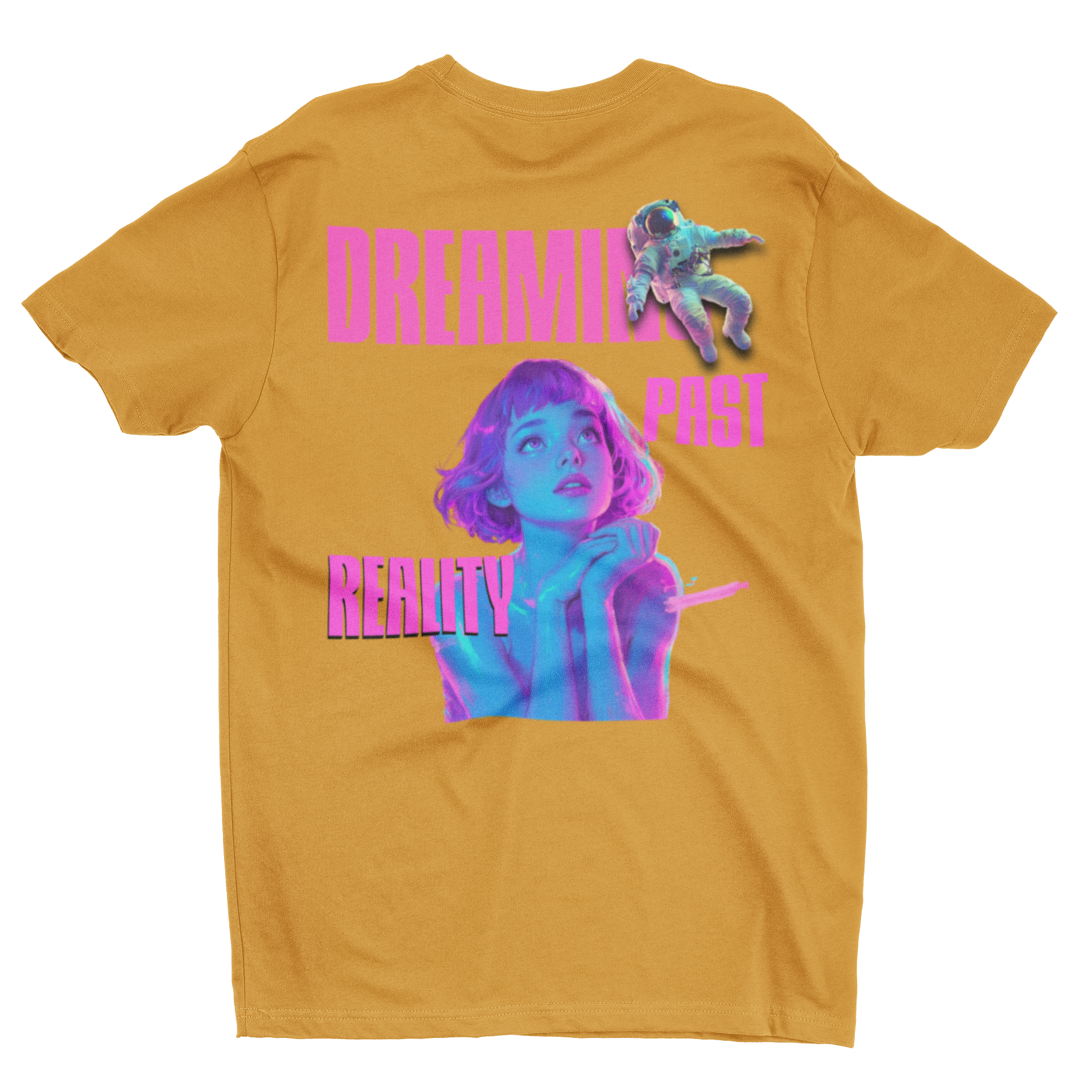 'Dreaming Past Reality' Aesthetic Space Girl Graphic Tee