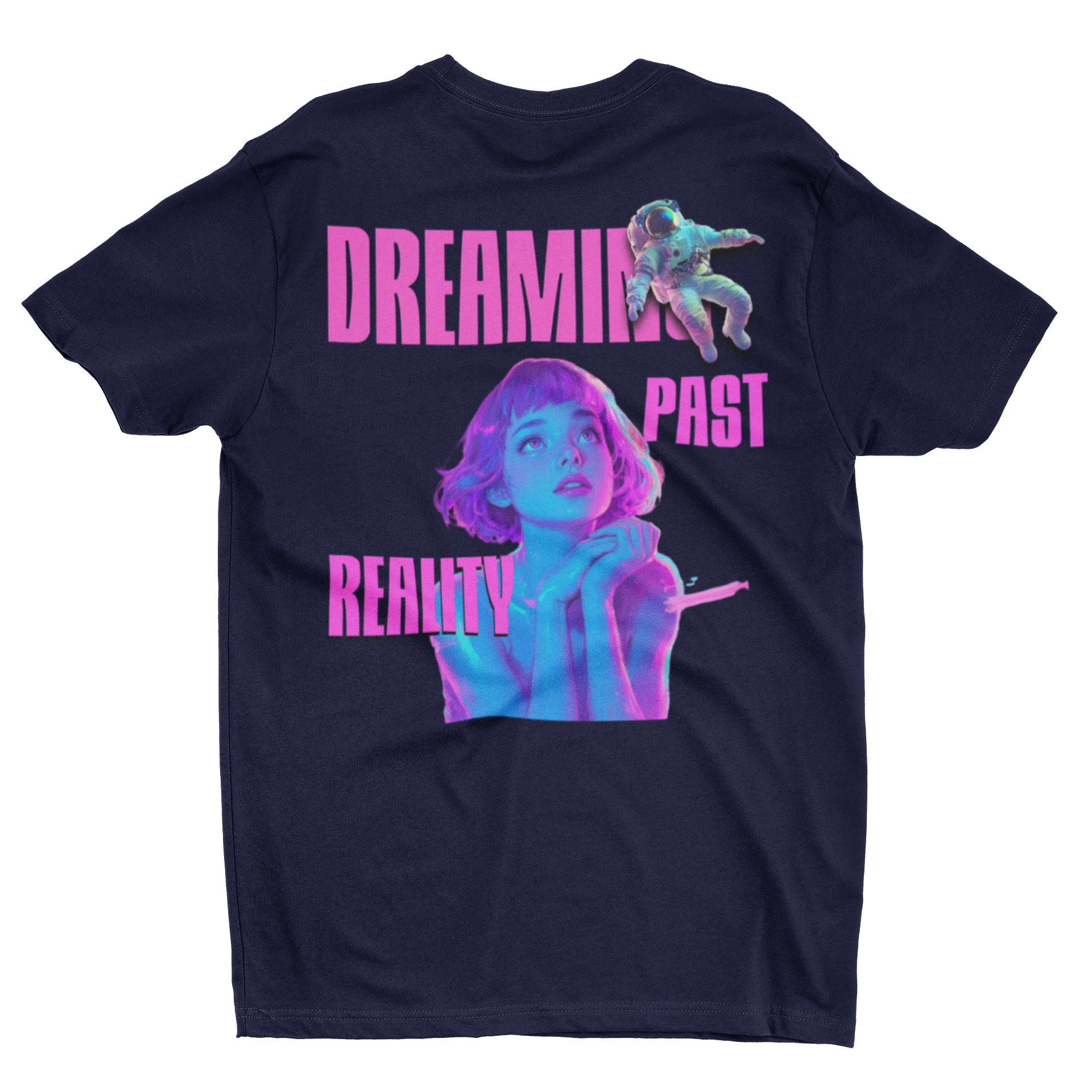 'Dreaming Past Reality' Aesthetic Space Girl Graphic Tee
