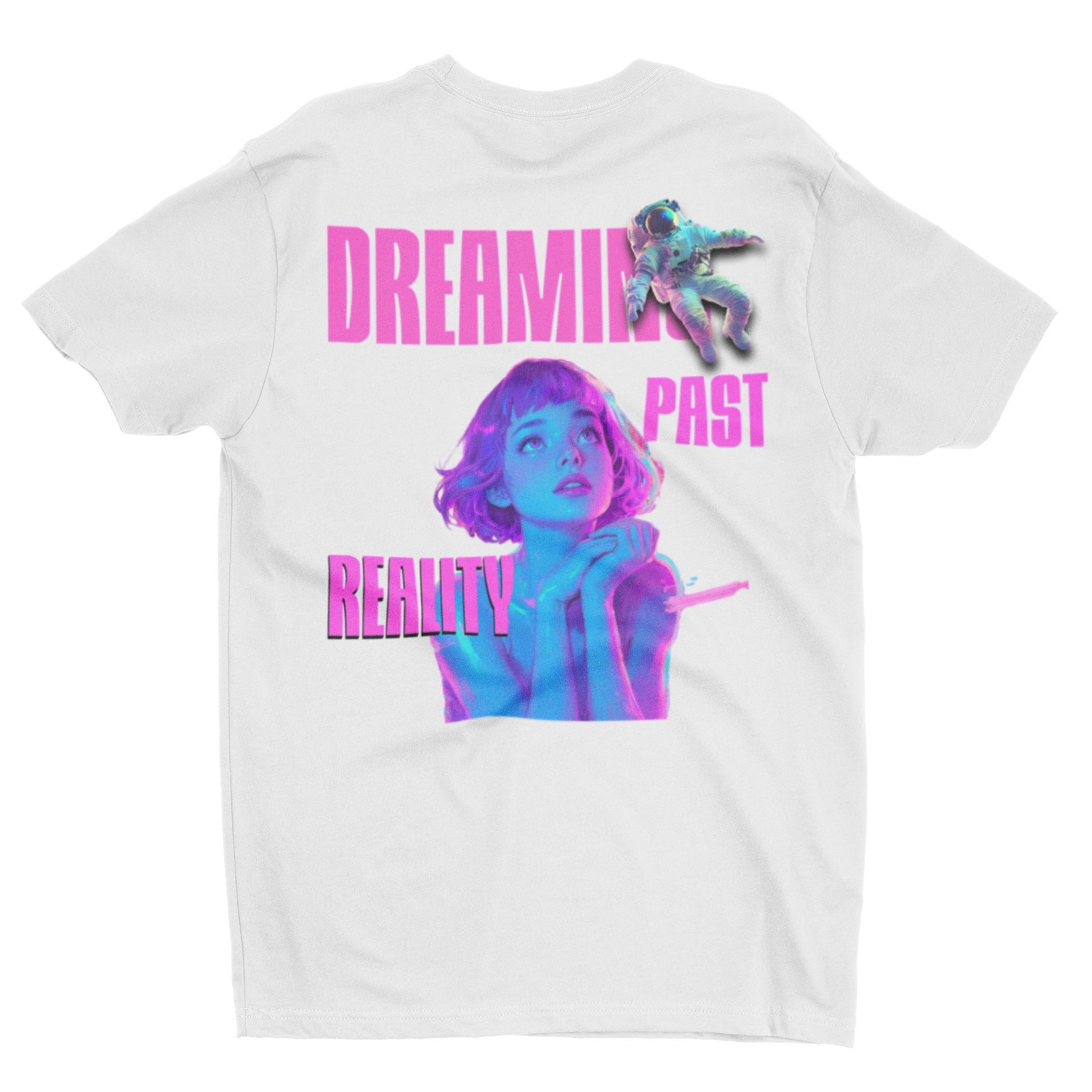 'Dreaming Past Reality' Aesthetic Space Girl Graphic Tee