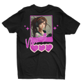 "Vibing"  Anime Girl Tee Retro Pink Heart Graphic Shirt