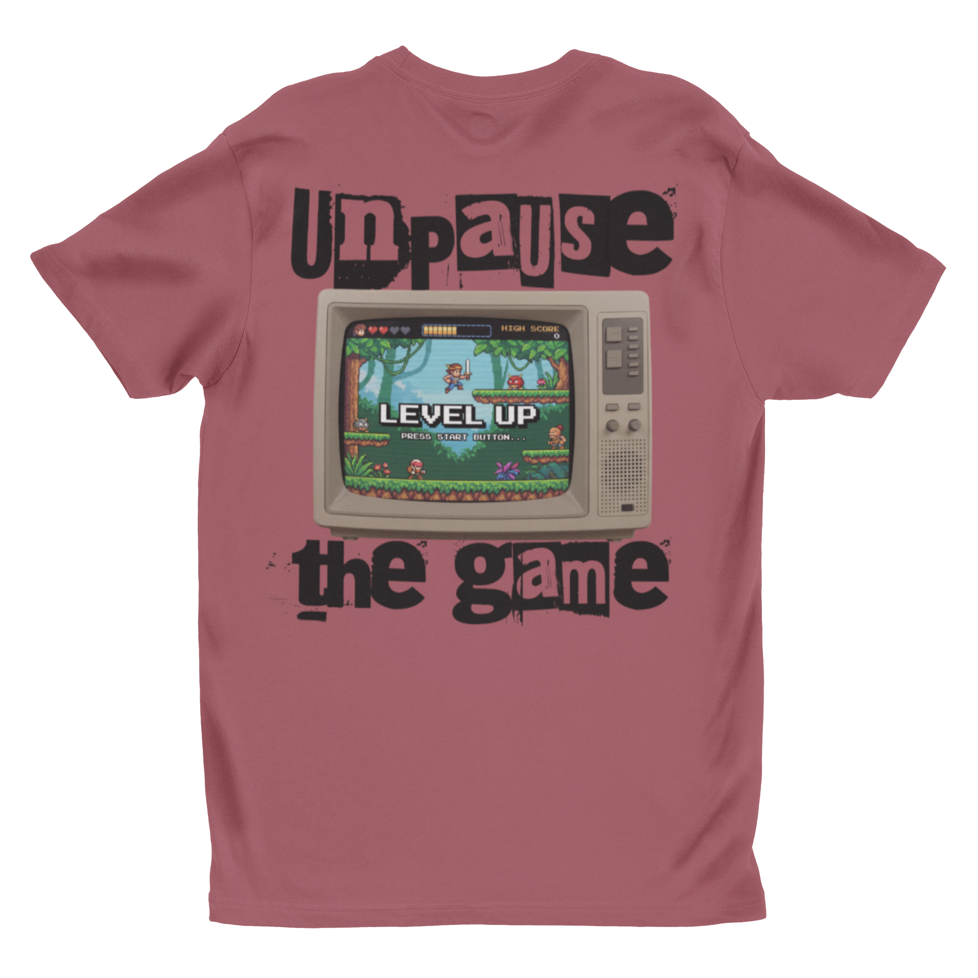 Unpause the Game Retro Gamer T-Shirt | 'Level Up' Vintage Console Tee