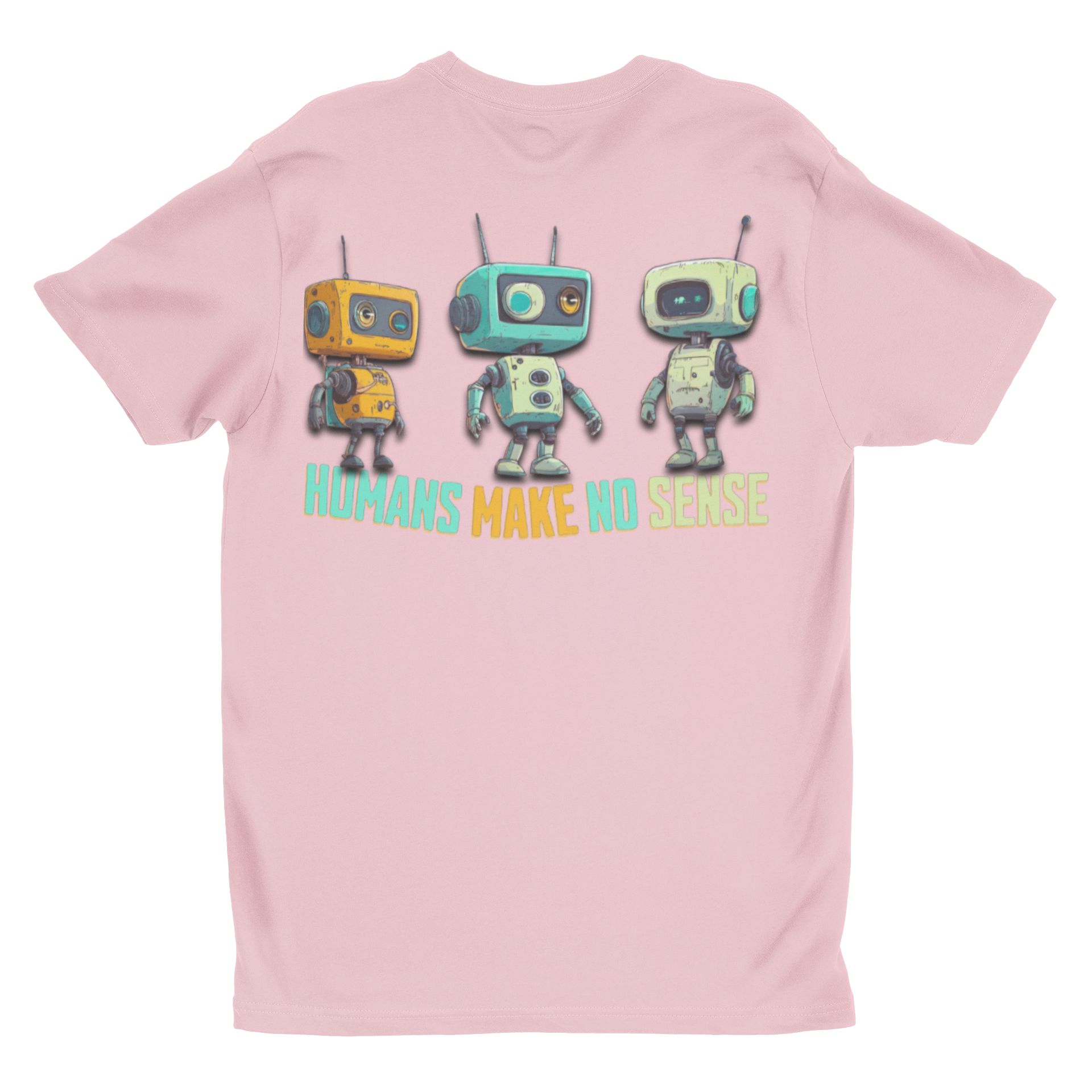 "Humans Make No Sense" Retro Robot Graphic Tee | Funny Sci-Fi T-Shirt