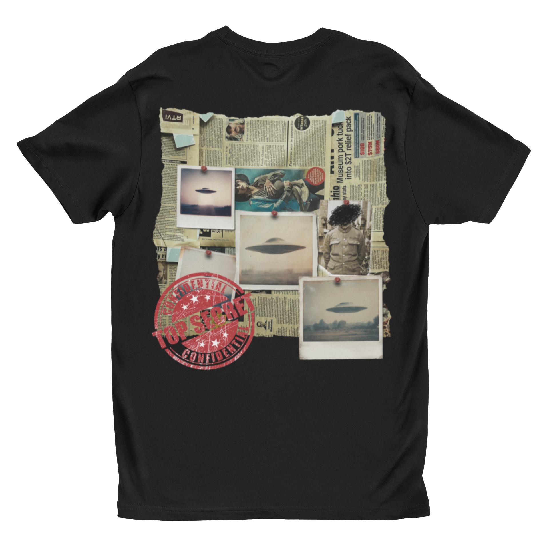 Top Secret UFO Conspiracy Board Graphic Tee | Retro Alien T-Shirt