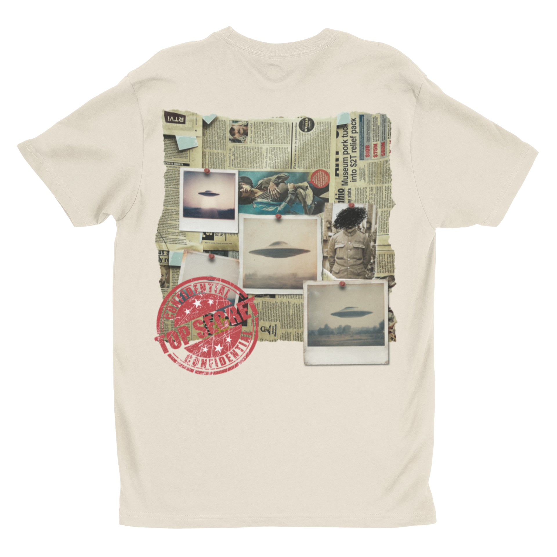 Top Secret UFO Conspiracy Board Graphic Tee | Retro Alien T-Shirt