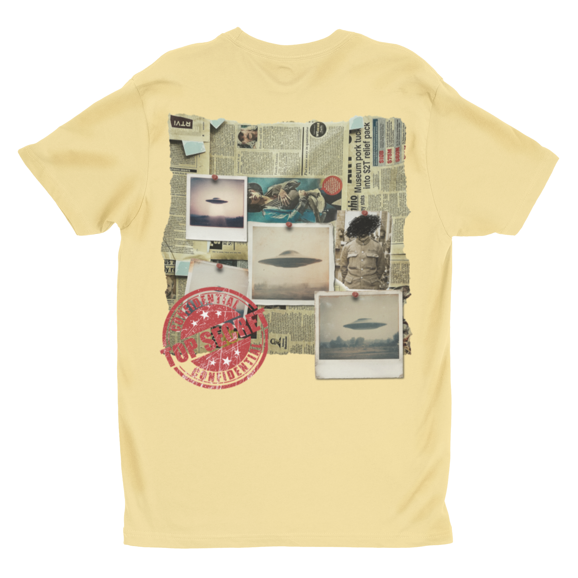 Top Secret UFO Conspiracy Board Graphic Tee | Retro Alien T-Shirt