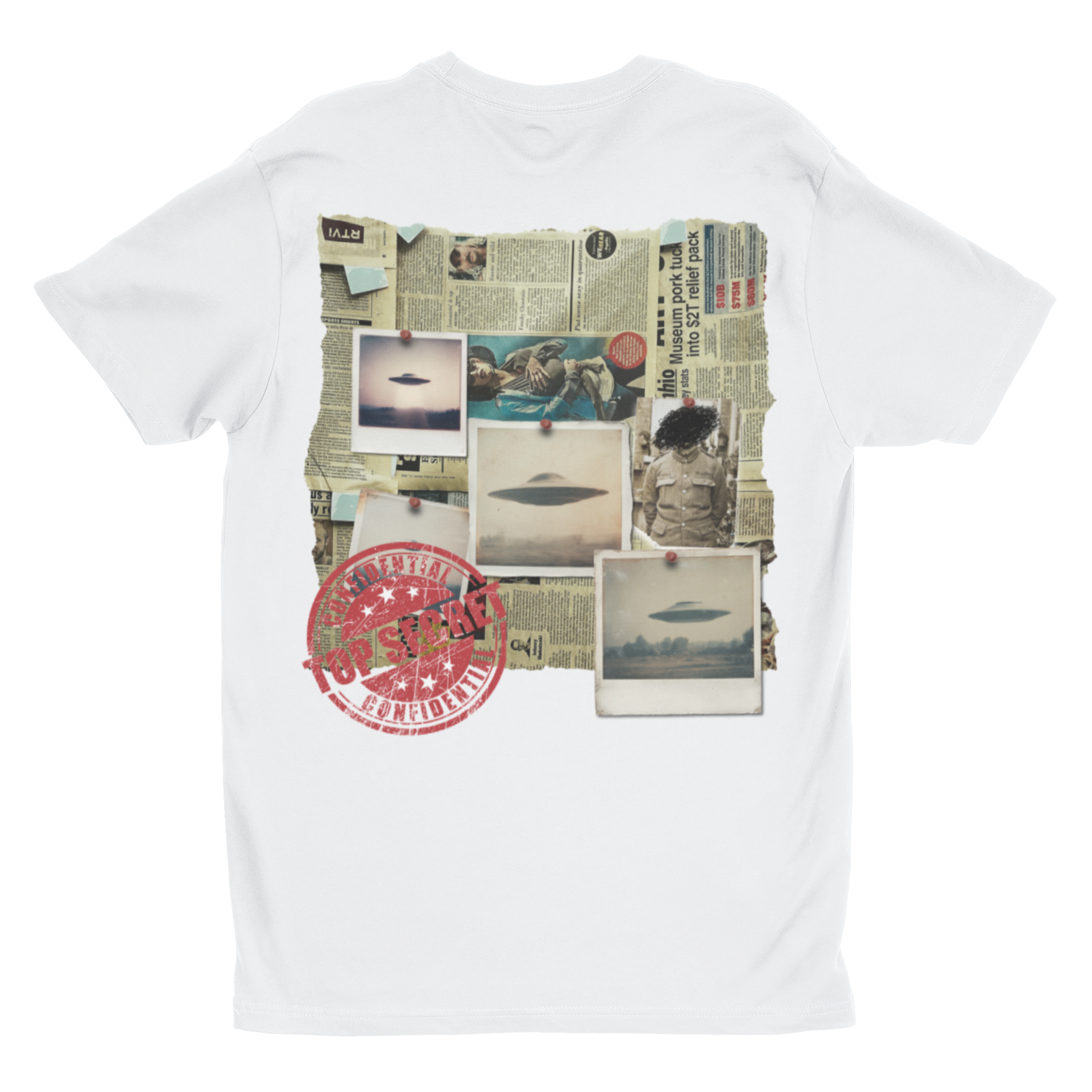 Top Secret UFO Conspiracy Board Graphic Tee | Retro Alien T-Shirt