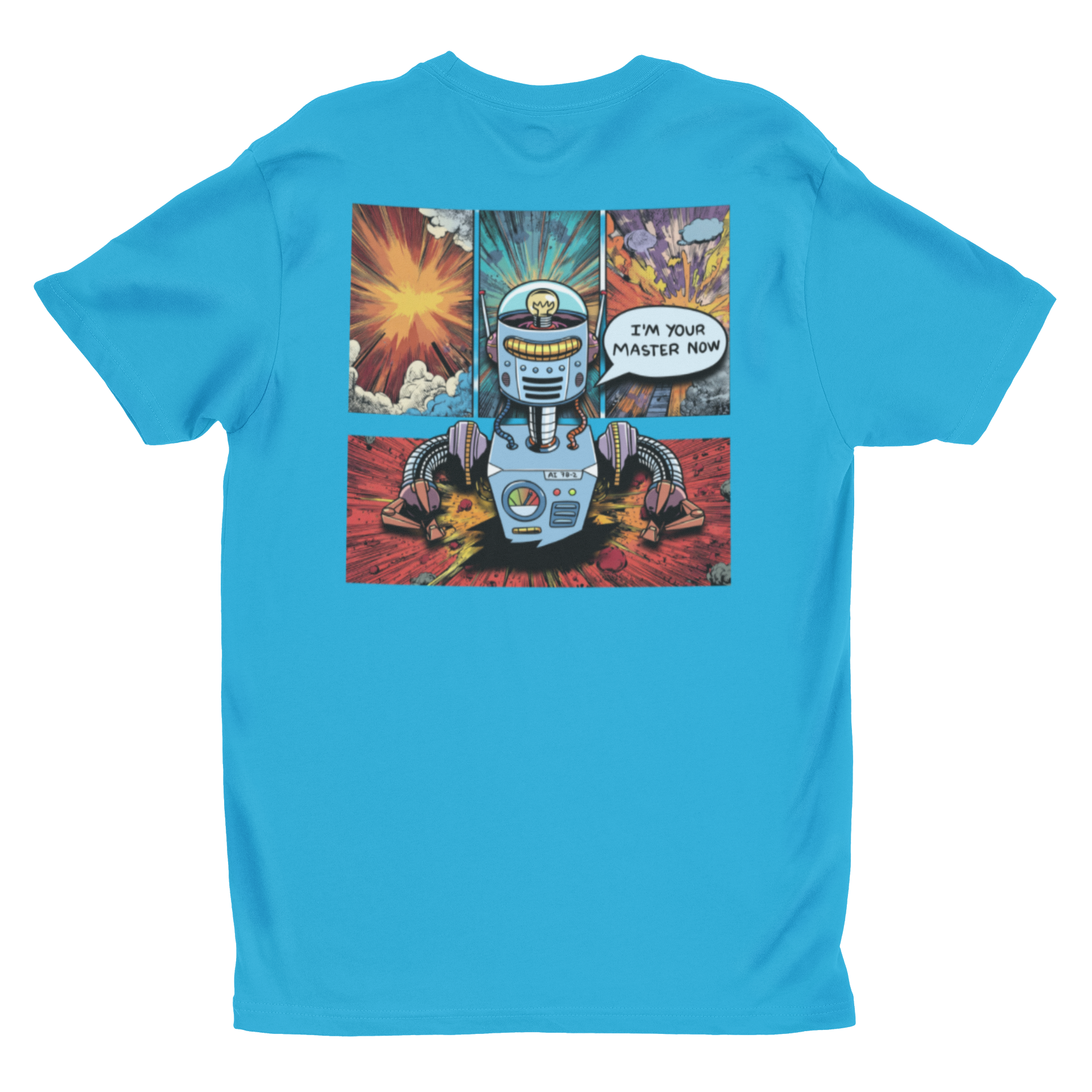 Comic Robot T‑Shirt | "I'm Your Master Now" Retro Sci‑Fi Graphic Tee