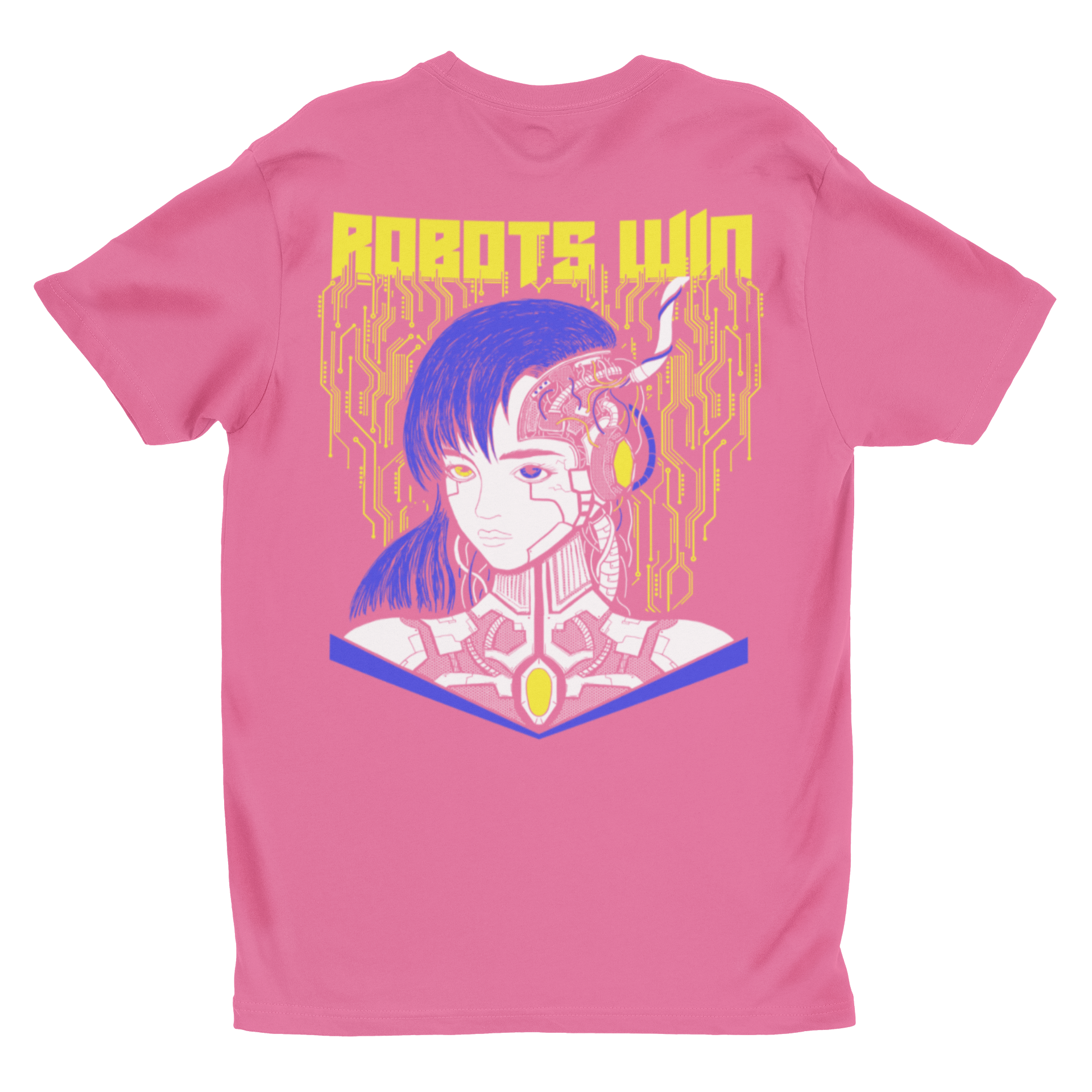'Robots Win' T-Shirt | Futuristic AI Cyberpunk Anime Robot Graphic Tee