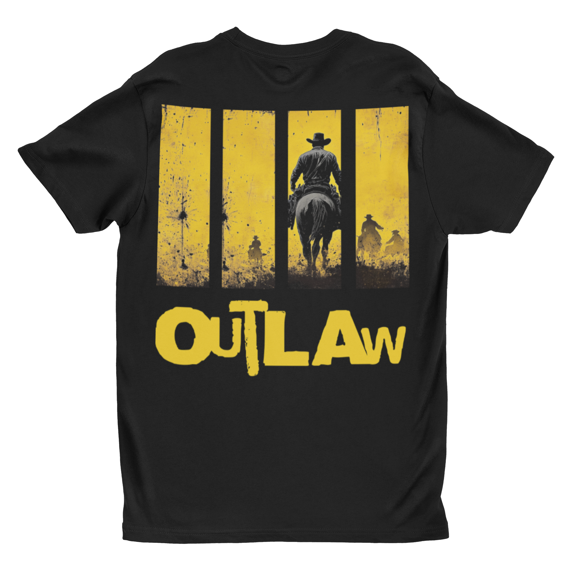 'Outlaw' Western T-Shirt | Cowboy Silhouette Graphic Tee