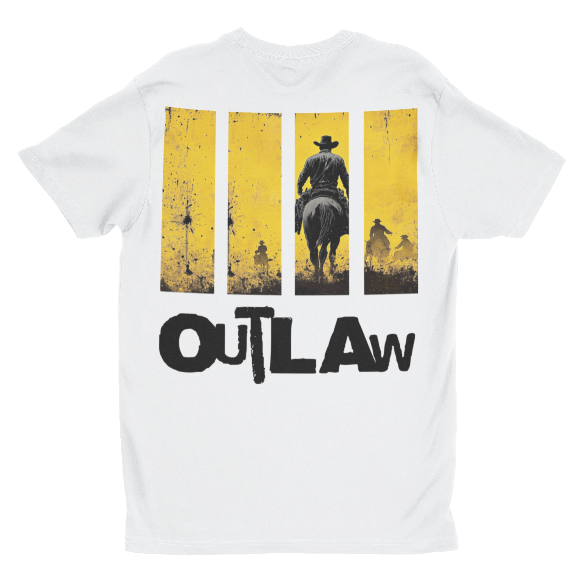 'Outlaw' Western T-Shirt | Cowboy Silhouette Graphic Tee