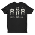 'Triplets. Not Clones.' | Funny Astronaut Graphic Tee