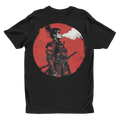 Samurai Warrior Graphic T‑Shirt | Red Rising Moon Smoking Ronin Tee