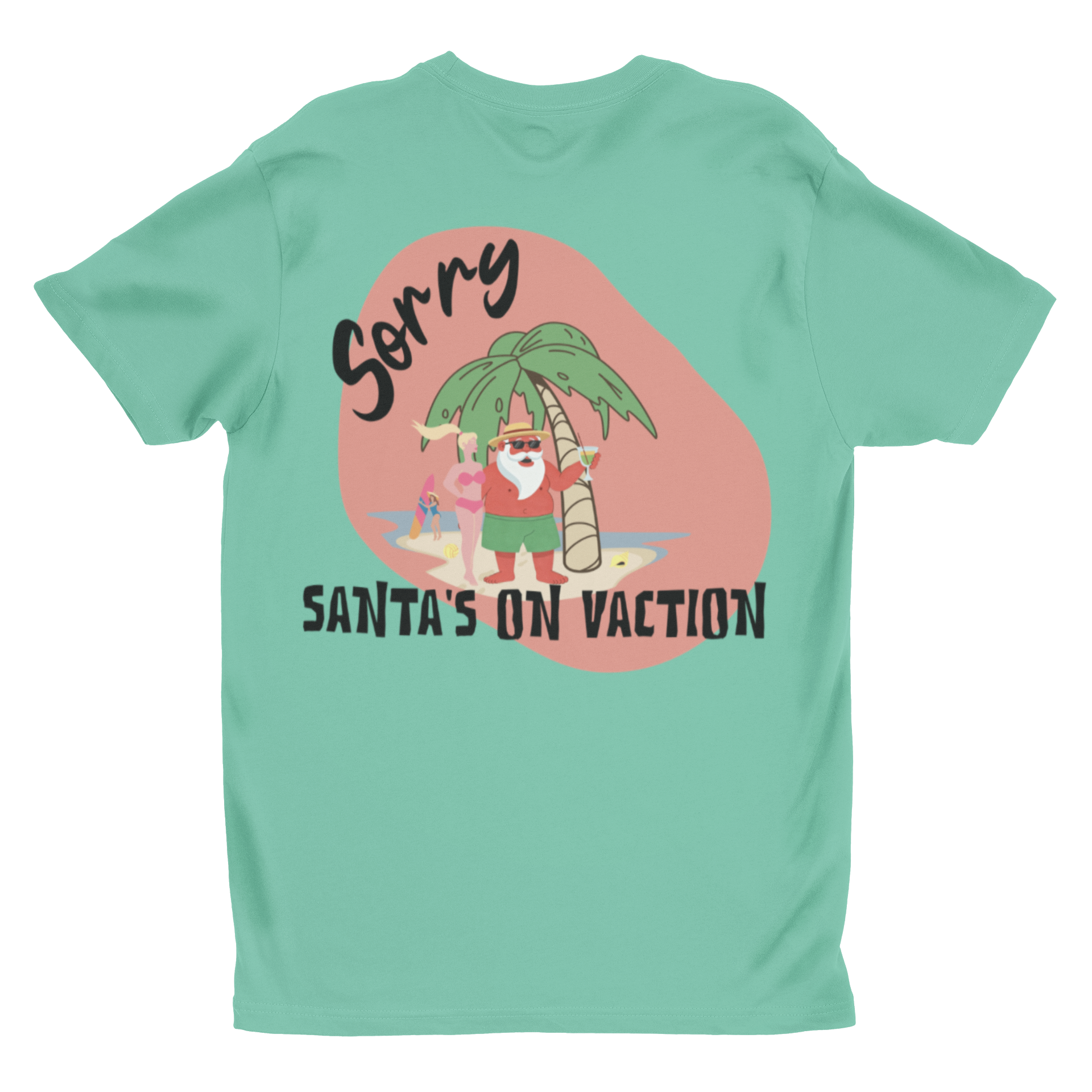 Funny Summer Santa Shirt | Vacation Christmas Tee