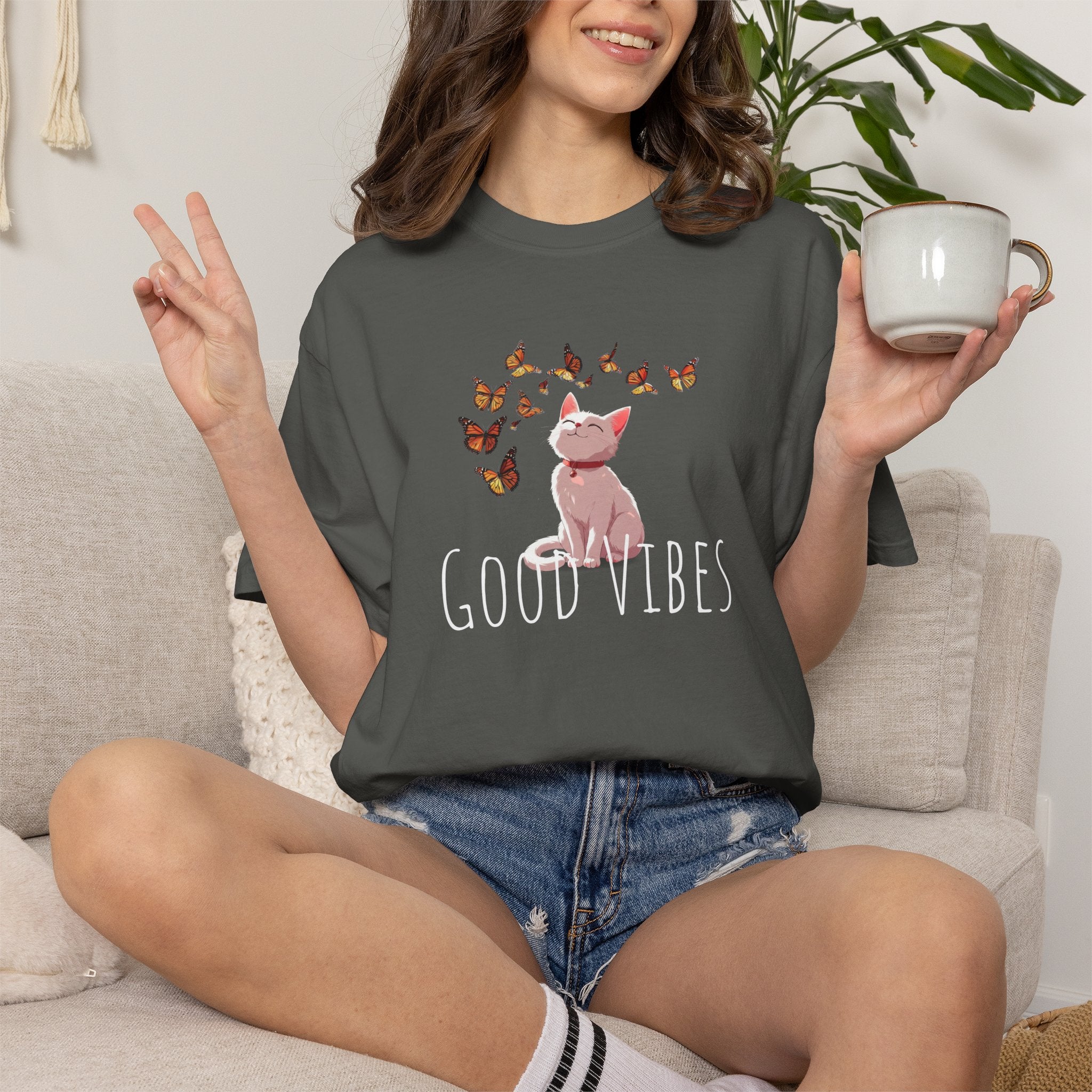 Good Vibes Summer Vacation Shirt for Women | Cute Beach Graphic Tee