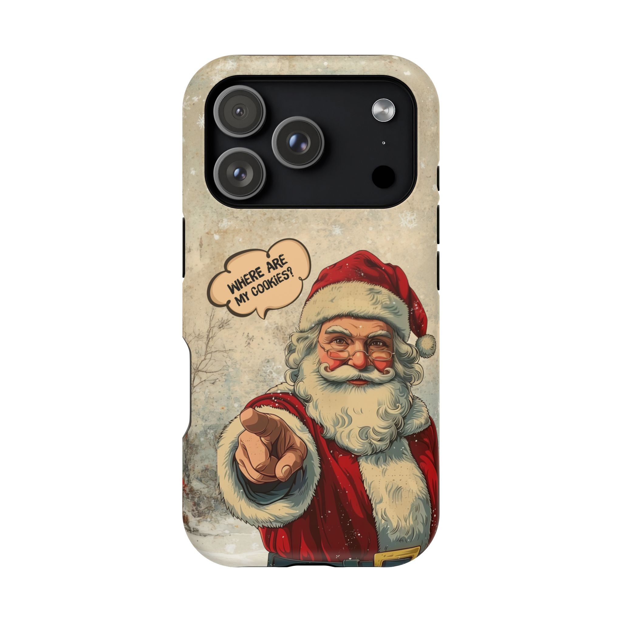 Funny Santa iPhone Case | “Where Are My Cookies?” Christmas Phone Case for iPhone