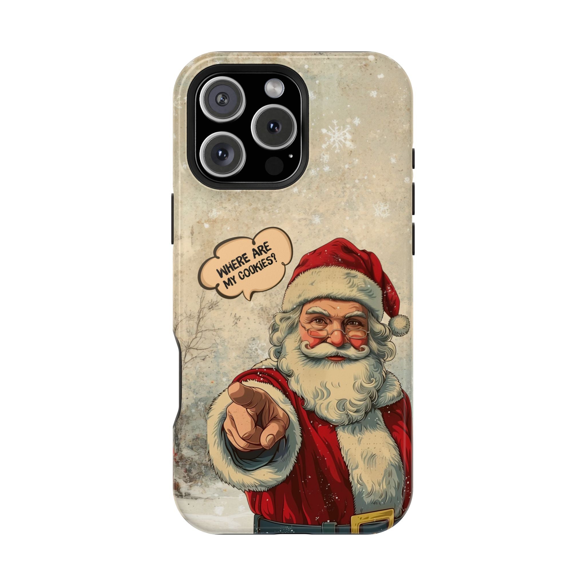 Funny Santa iPhone Case | “Where Are My Cookies?” Christmas Phone Case for iPhone
