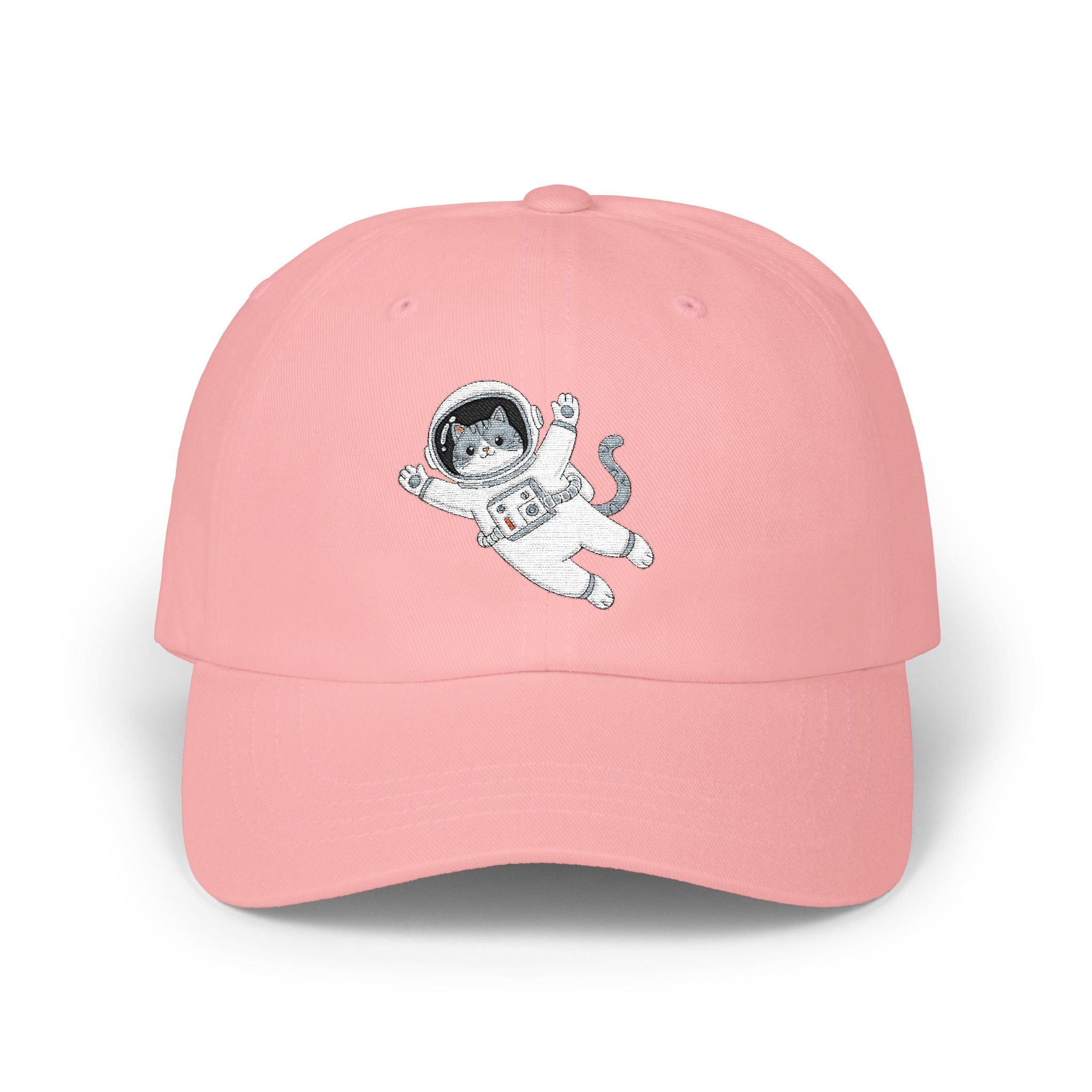 Astronaut Cat Dad Cap | Embroidered Space Cat Baseball Hat