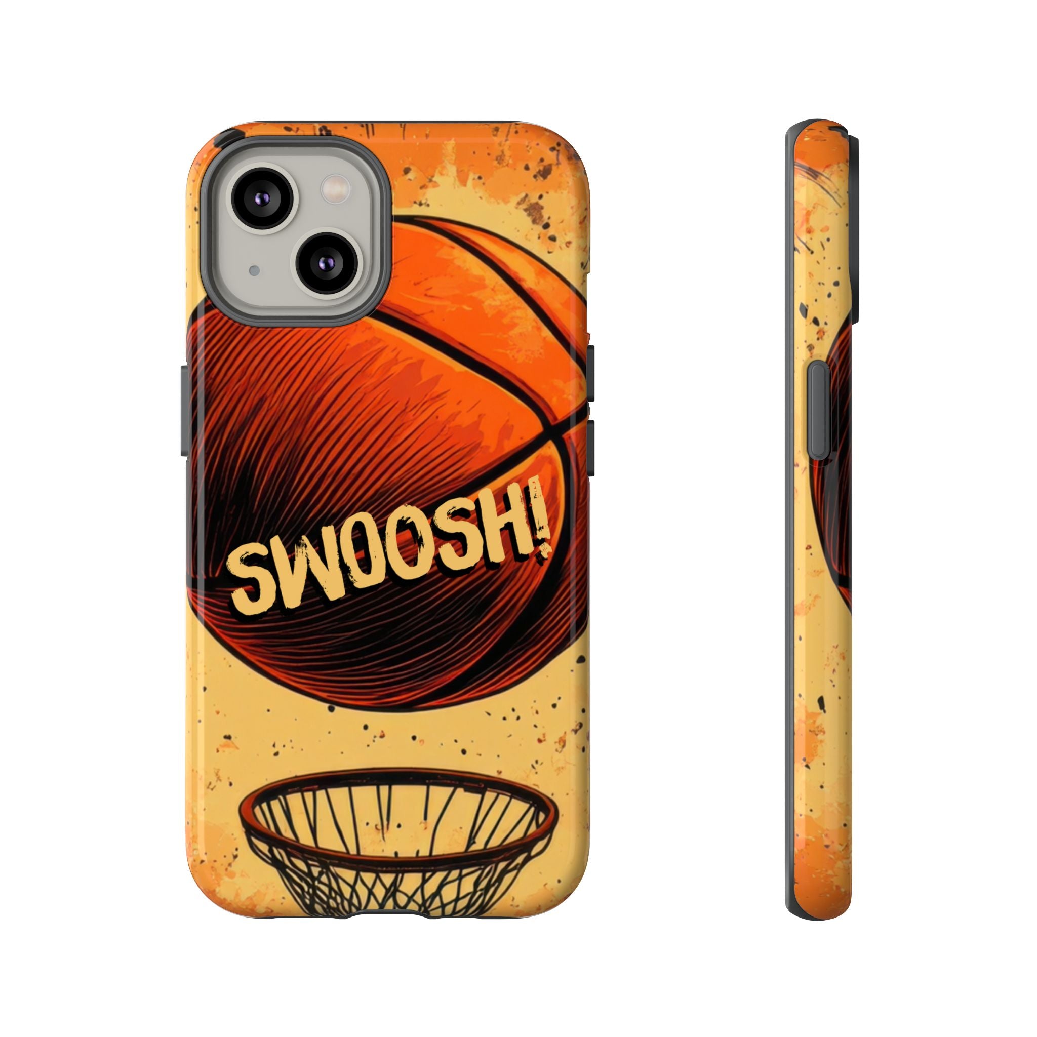 "Swoosh!" Basketball iPhone Case | Retro Sports Phone Cover