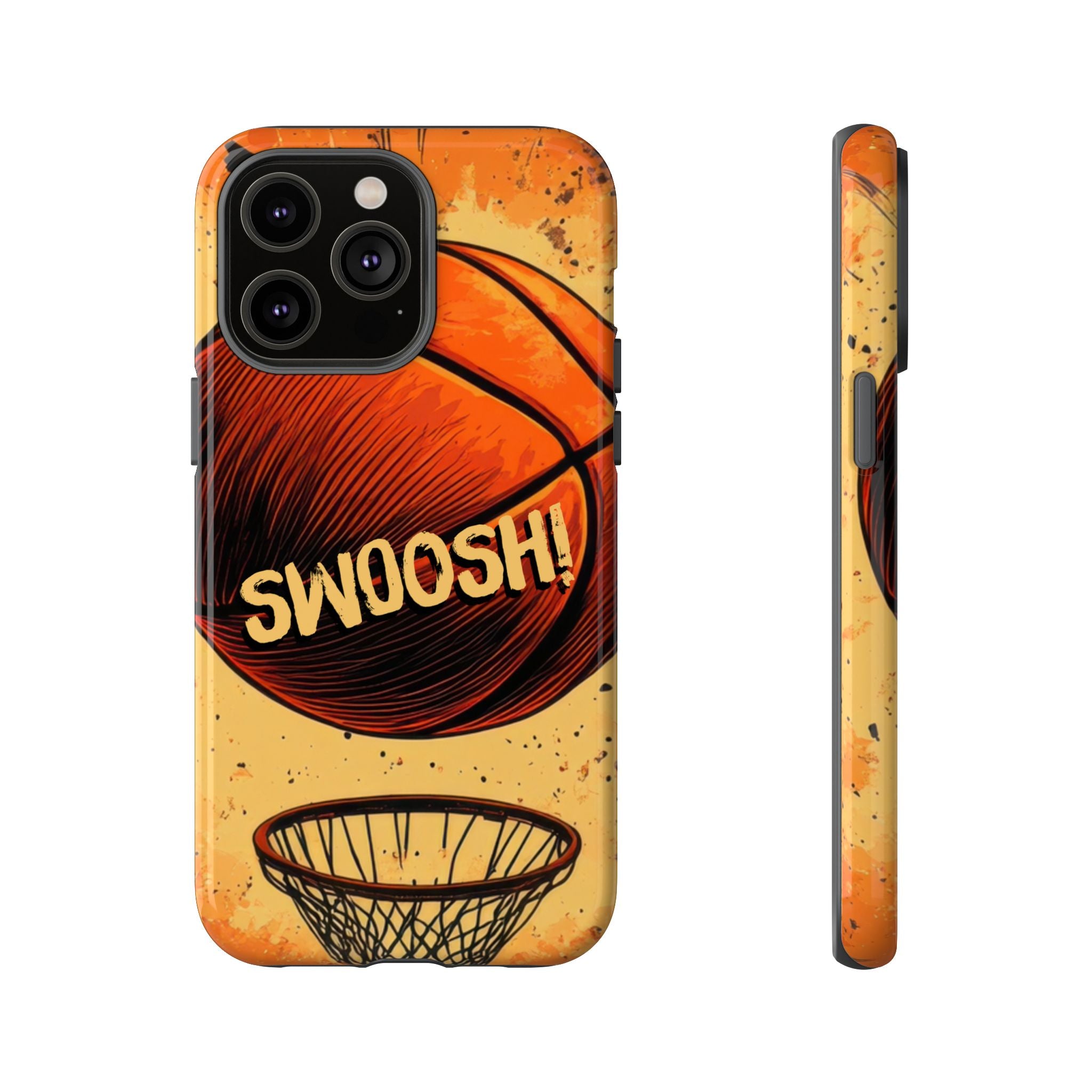 "Swoosh!" Basketball iPhone Case | Retro Sports Phone Cover