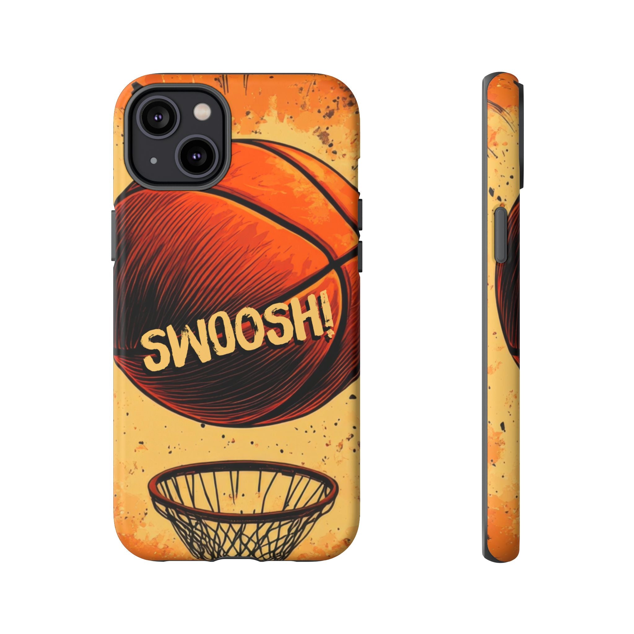 "Swoosh!" Basketball iPhone Case | Retro Sports Phone Cover