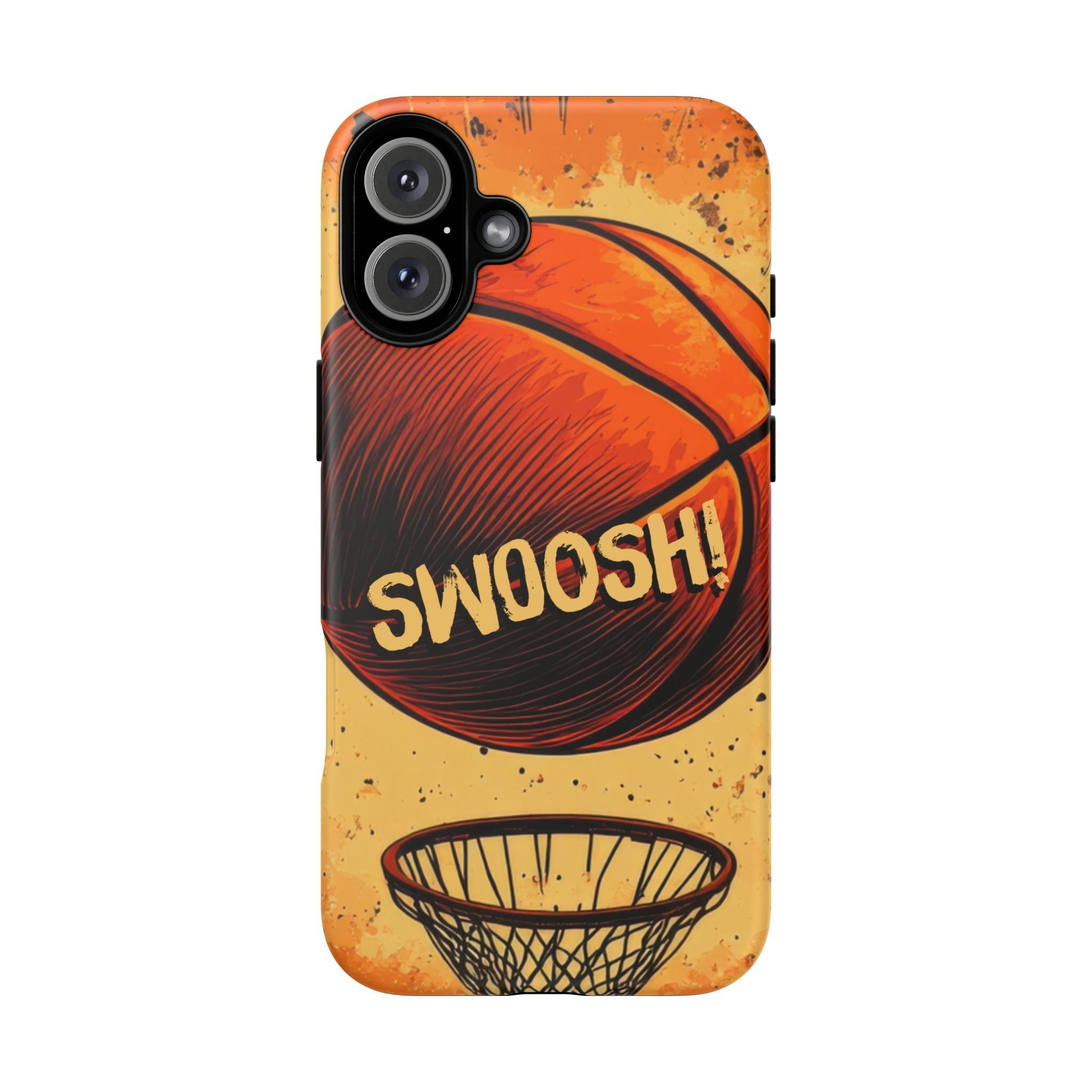 "Swoosh!" Basketball iPhone Case | Retro Sports Phone Cover