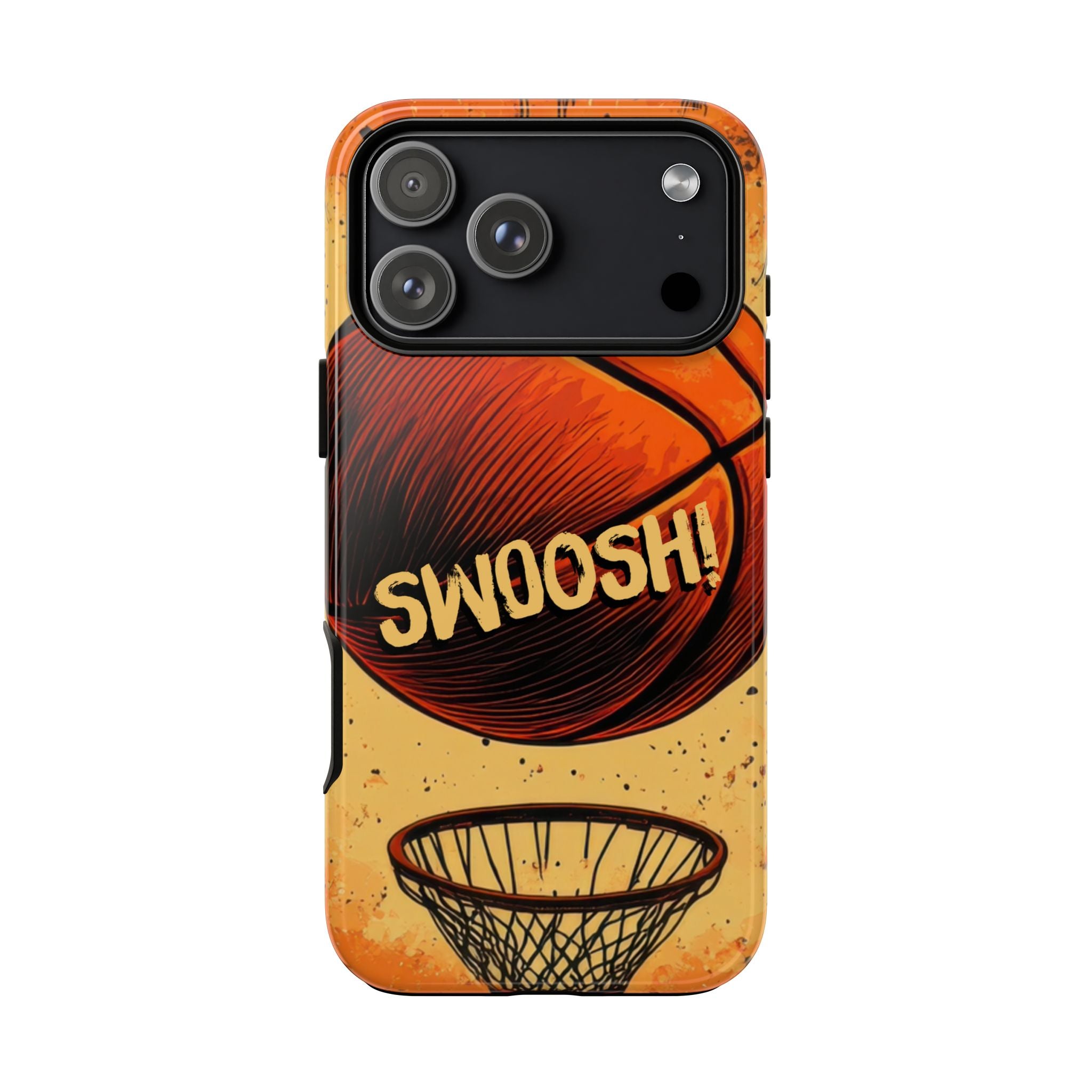 "Swoosh!" Basketball iPhone Case | Retro Sports Phone Cover